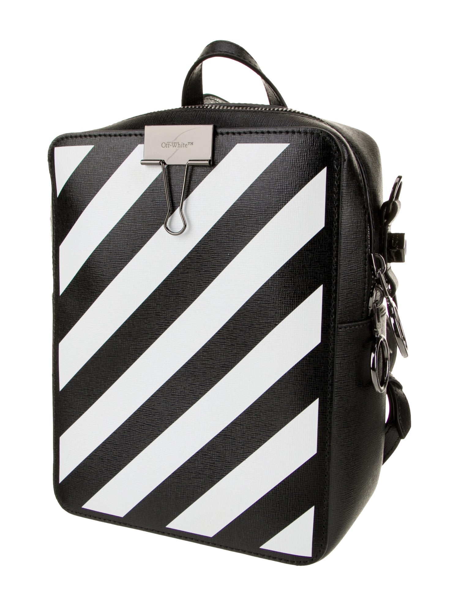 Off-White Leather Diagonals Binder