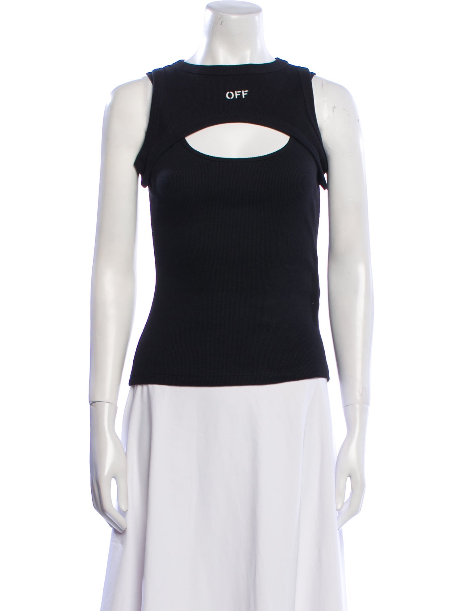 Off-White Crew Neck Sleeveless Top w/ Tags
