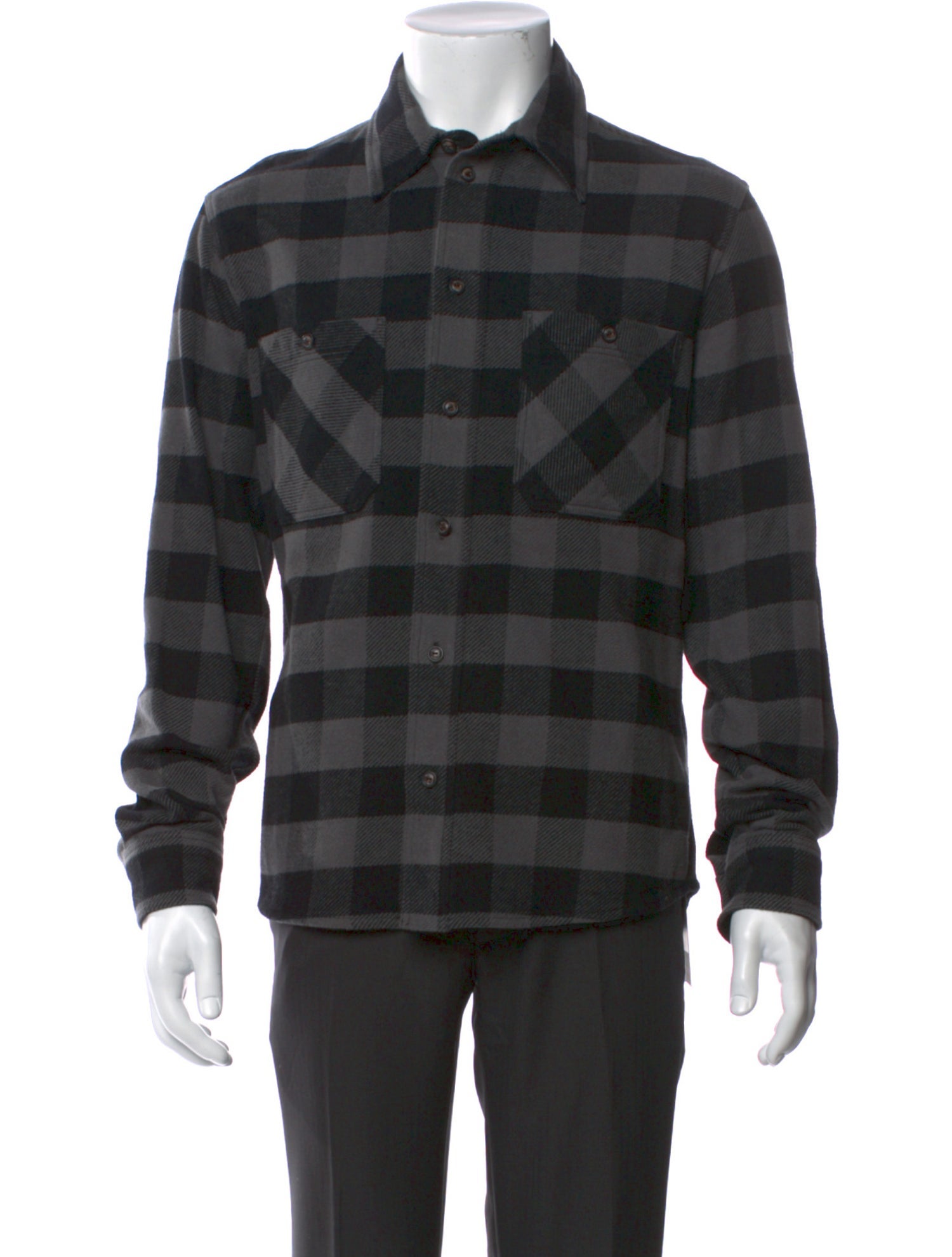 Off-White Arrows Plaid Plaid Print Shirt