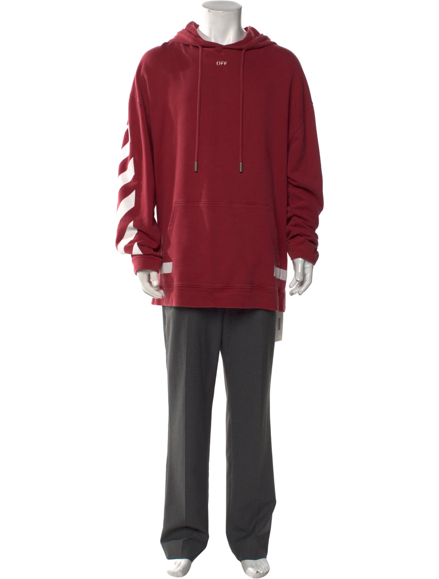 Off-White Diagonals Crew Neck Hoodie