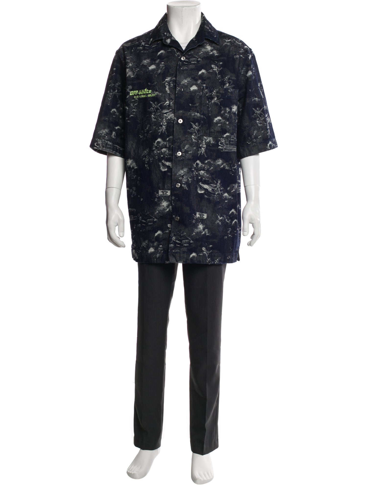 Off-White 2025 Jacquard Fresco Bowling Shirt Shirt