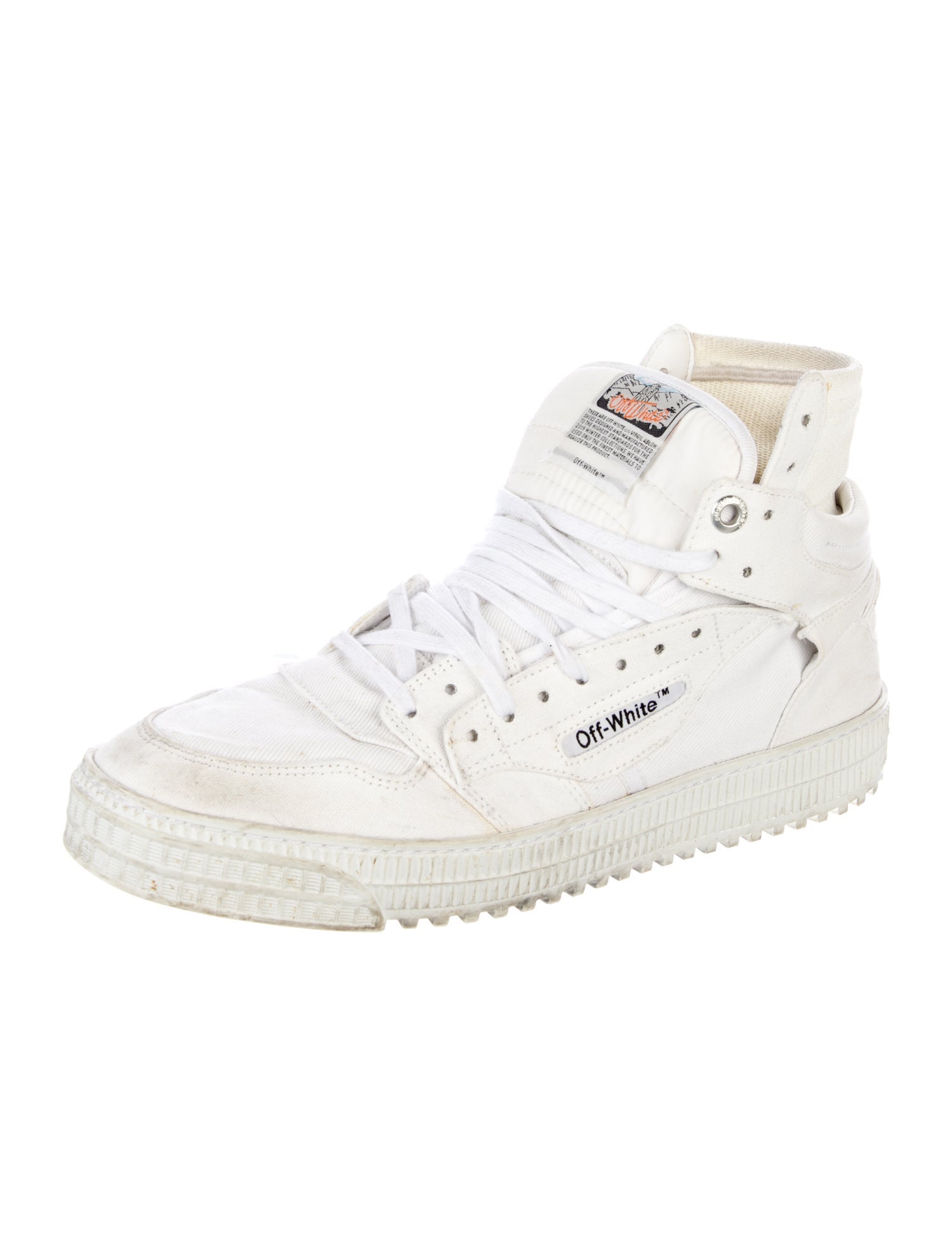 Off-White Signature Logo Canvas Sneakers