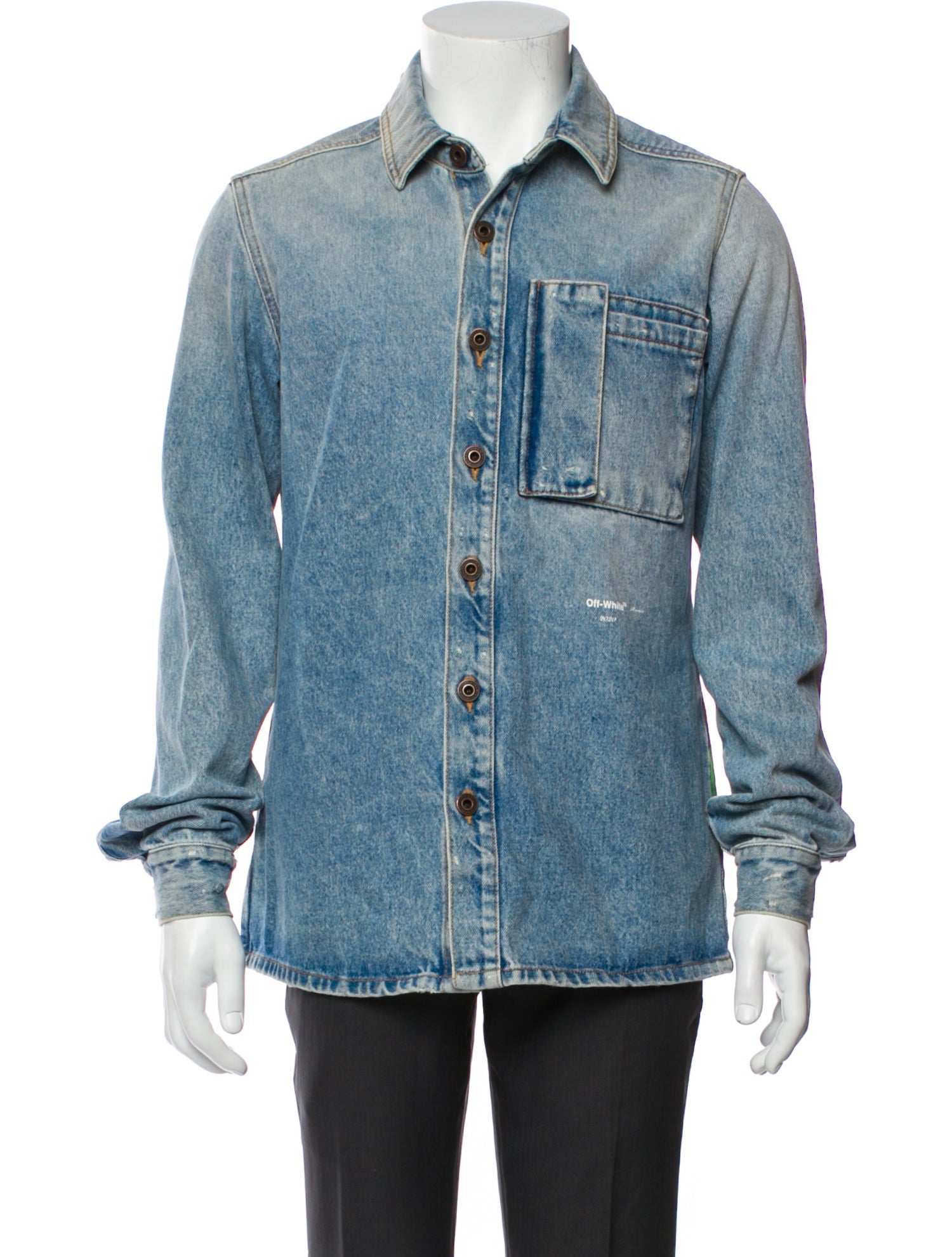 Off-White 2019 Graffiti Arrows Denim Jacket