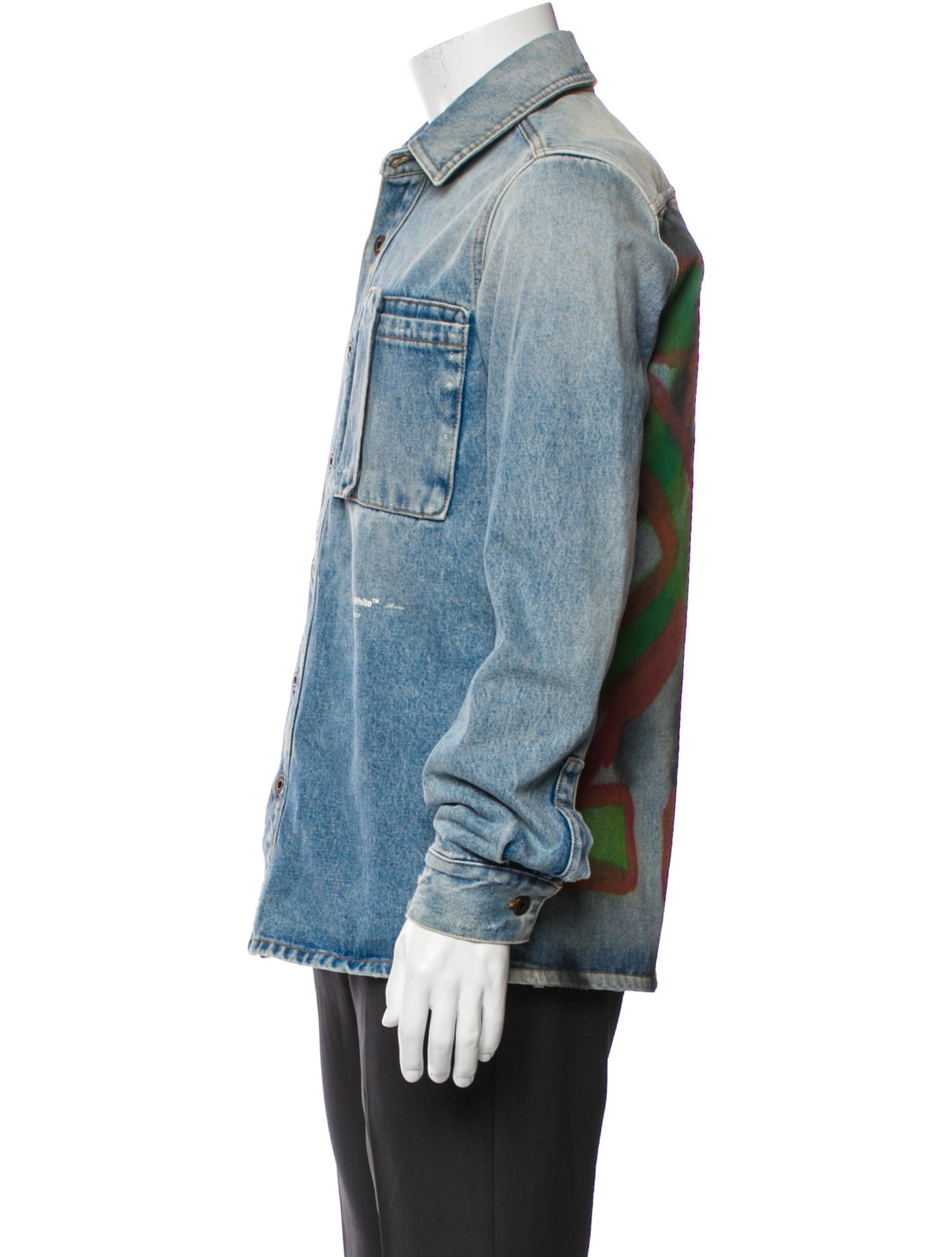 Off-White 2019 Graffiti Arrows Denim Jacket