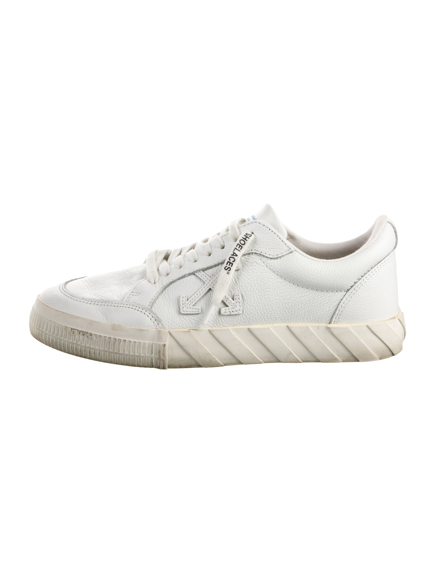 Off-White Leather Printed Sneakers
