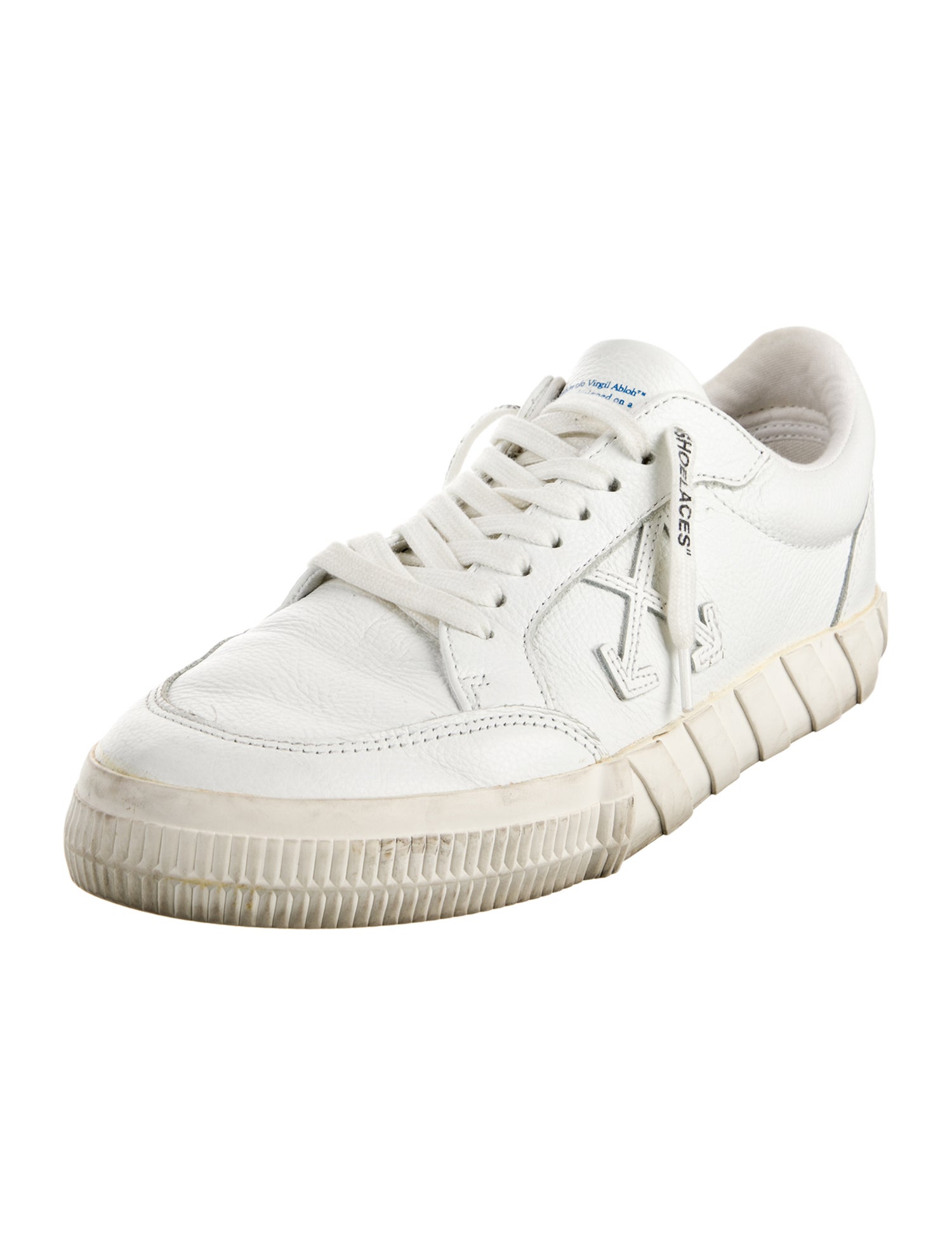 Off-White Leather Printed Sneakers