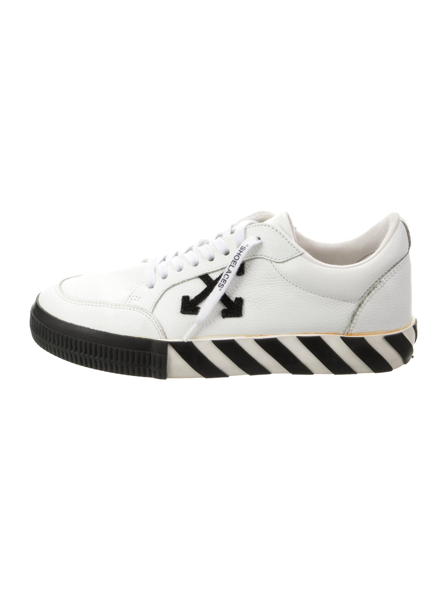 Off-White Leather Printed Sneakers