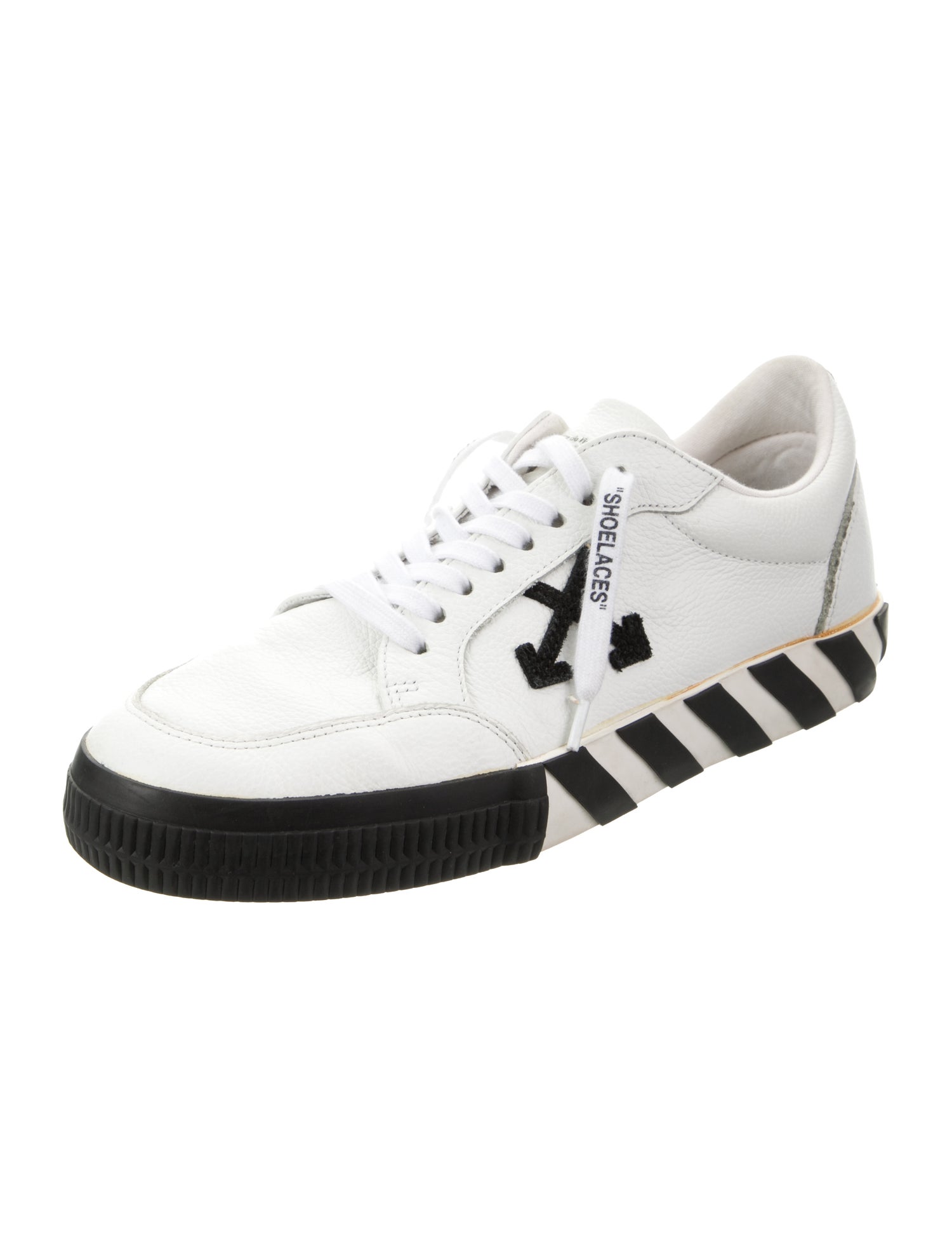 Off-White Leather Printed Sneakers