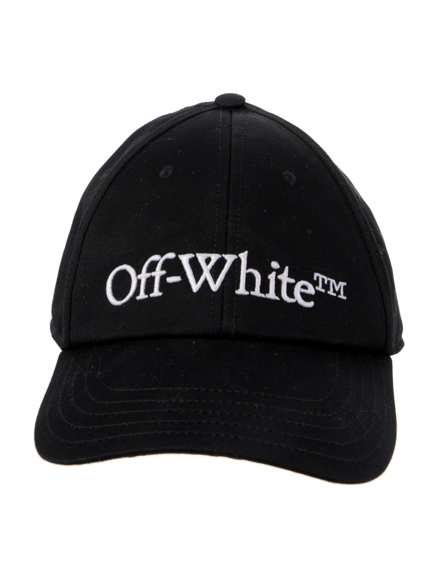 Off-White Solid Embroidered Brand Baseball Cap