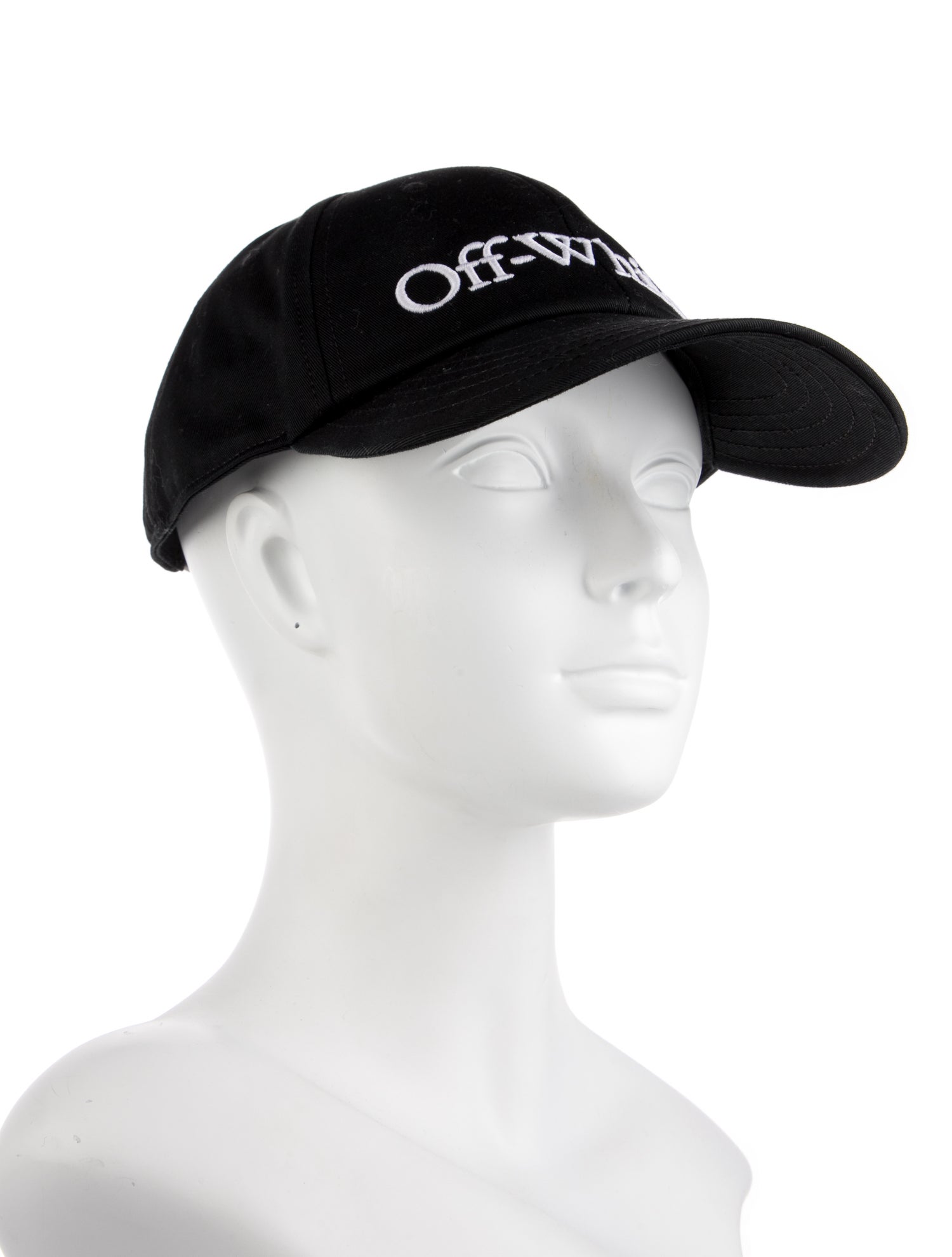 Off-White Solid Embroidered Brand Baseball Cap