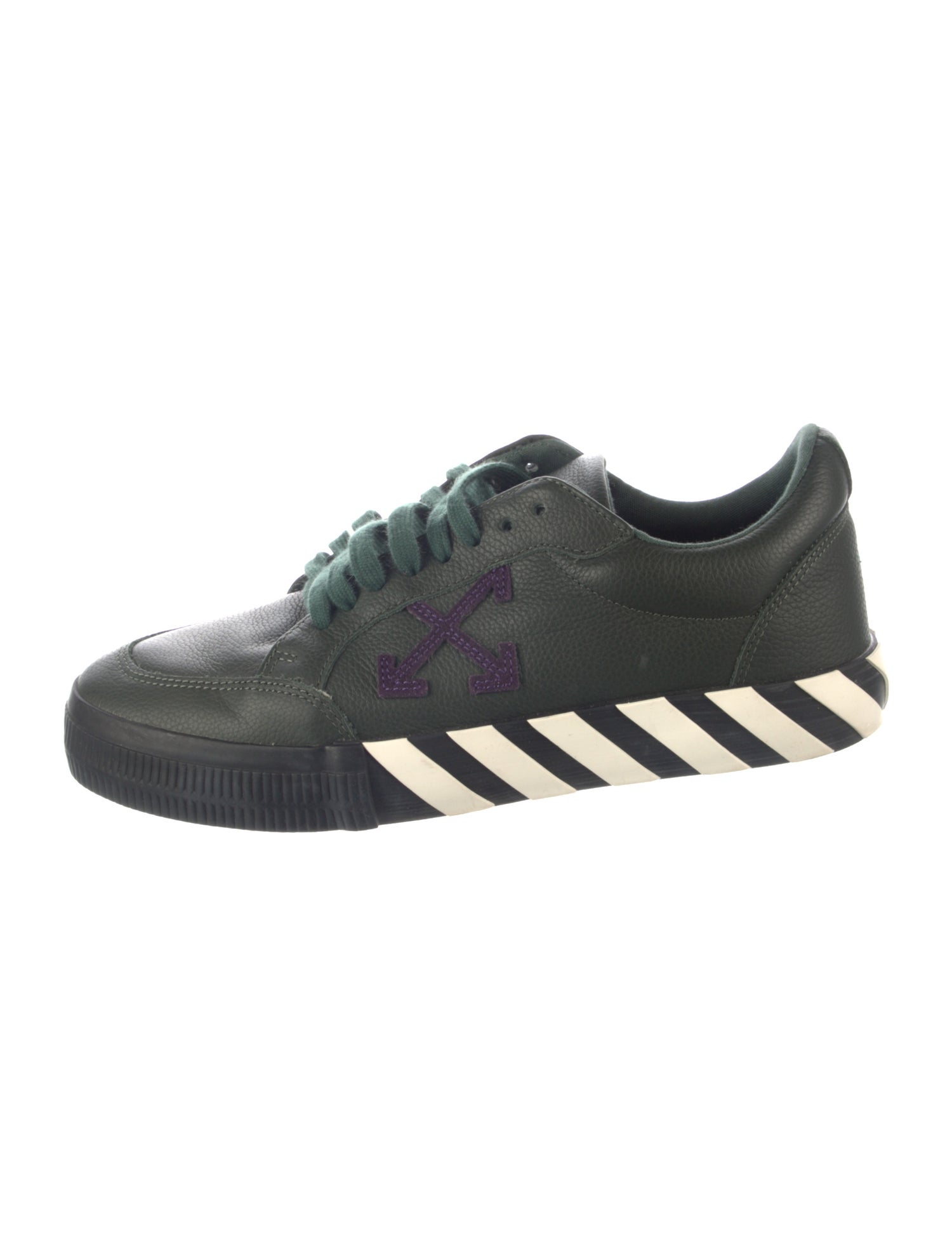 Off-White Leather Printed Sneakers