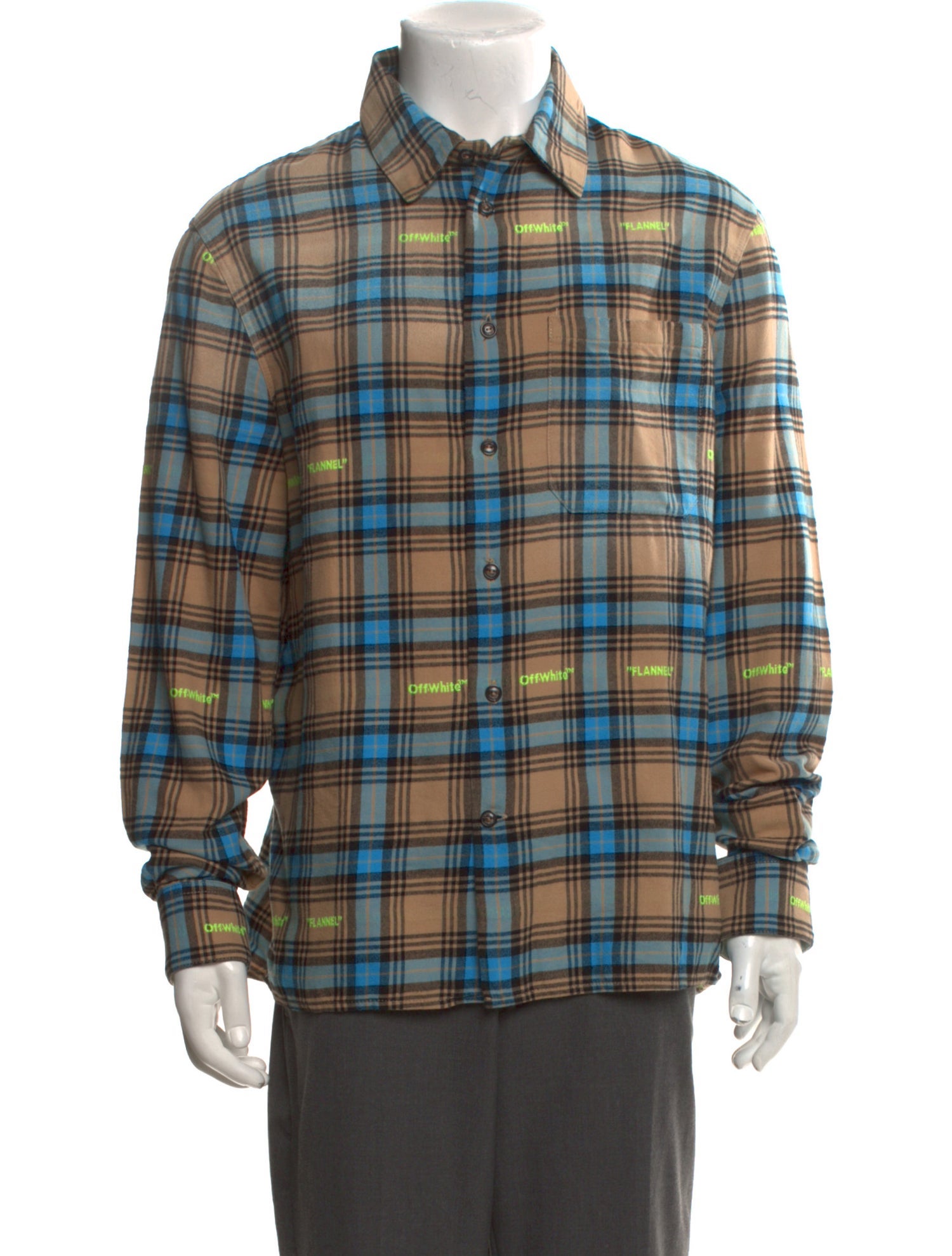 Off-White 2022 Plaid Print Shirt