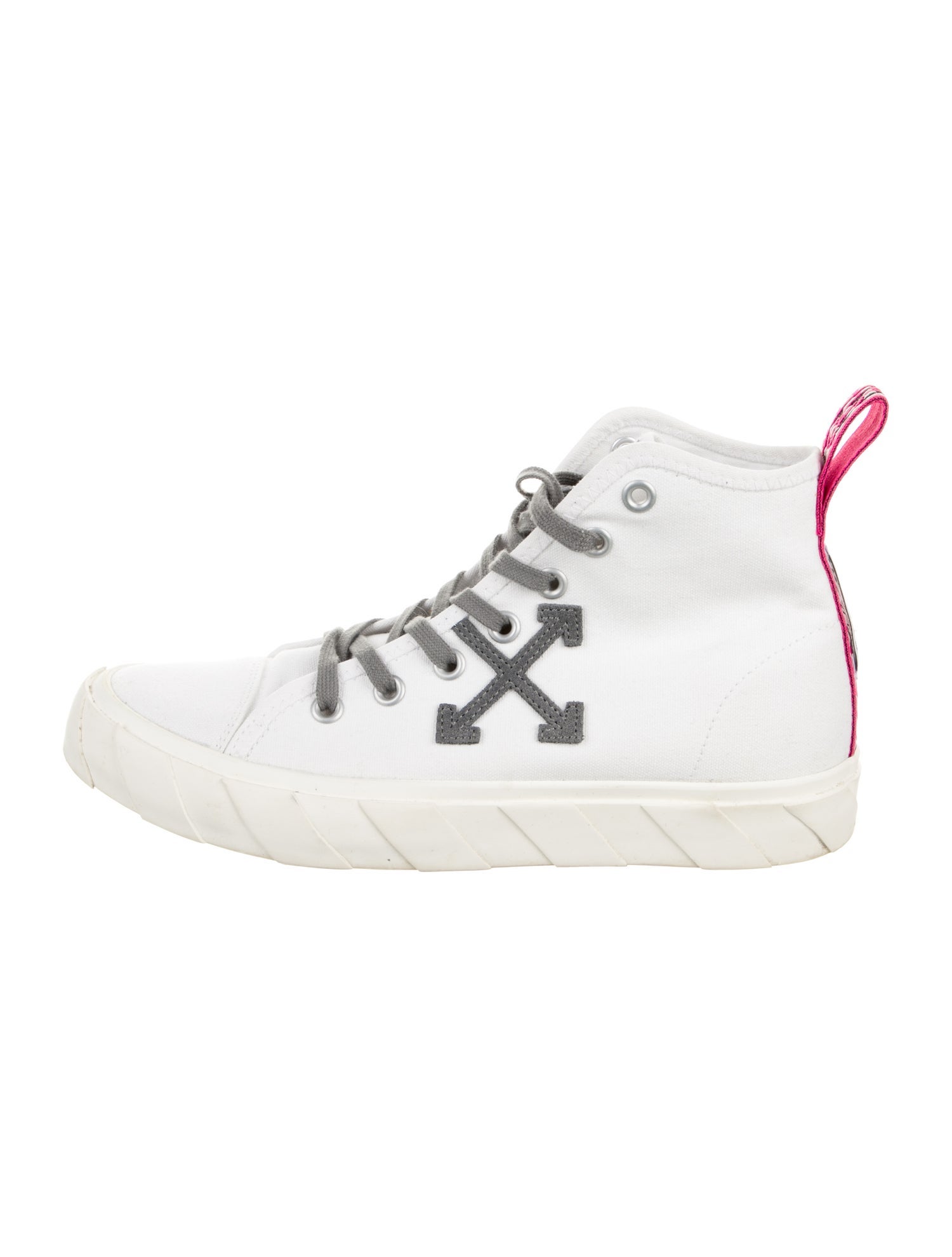 Off-White Canvas Graphic Print Sneakers