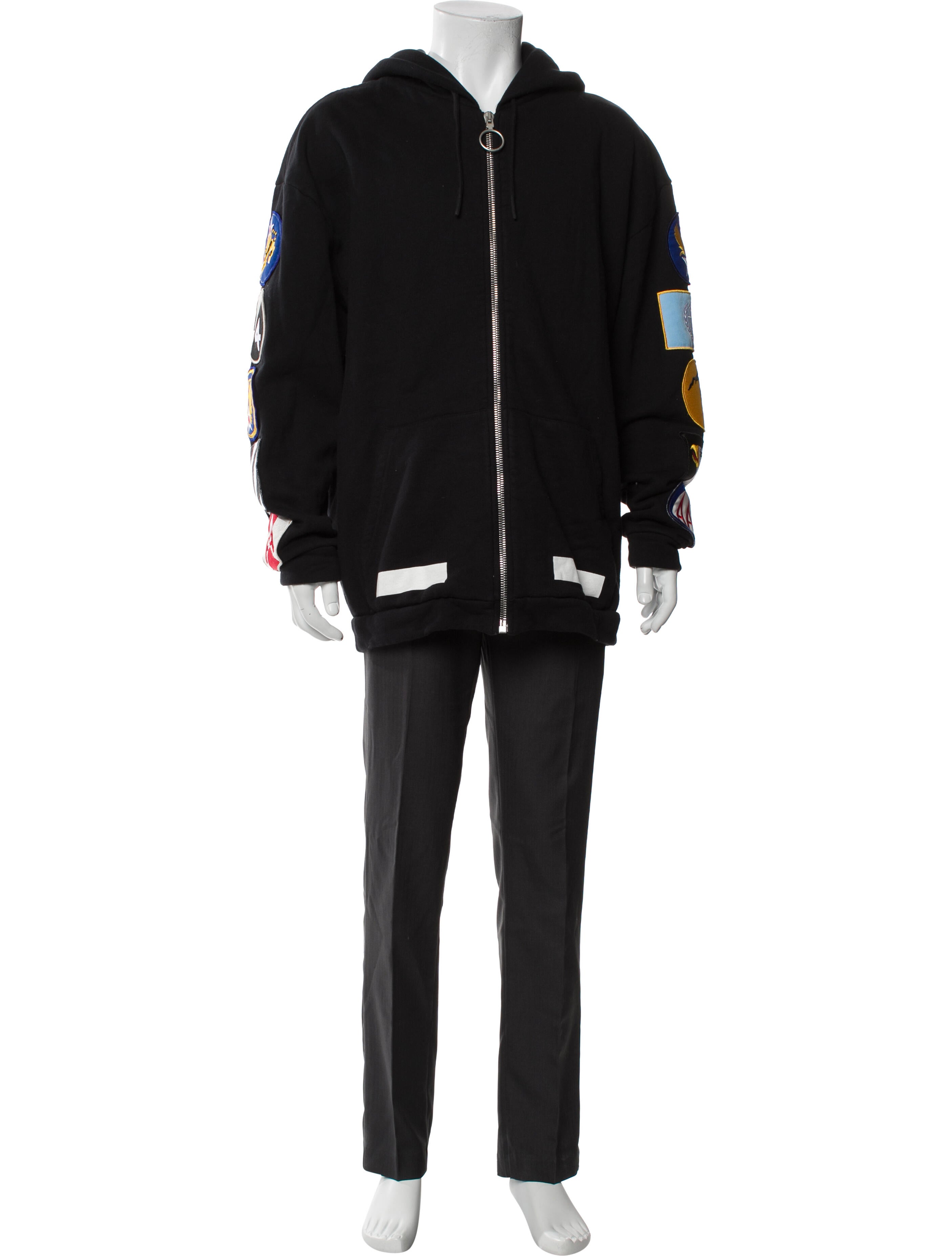 Off-White Signature Logo Graphic Print Parka