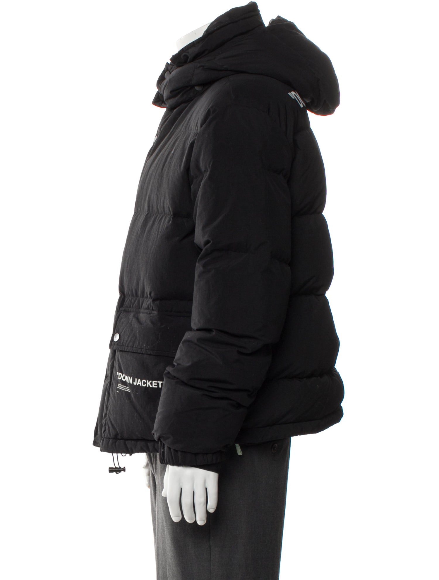 Off-White 2018 Signature Logo Puffer Coat