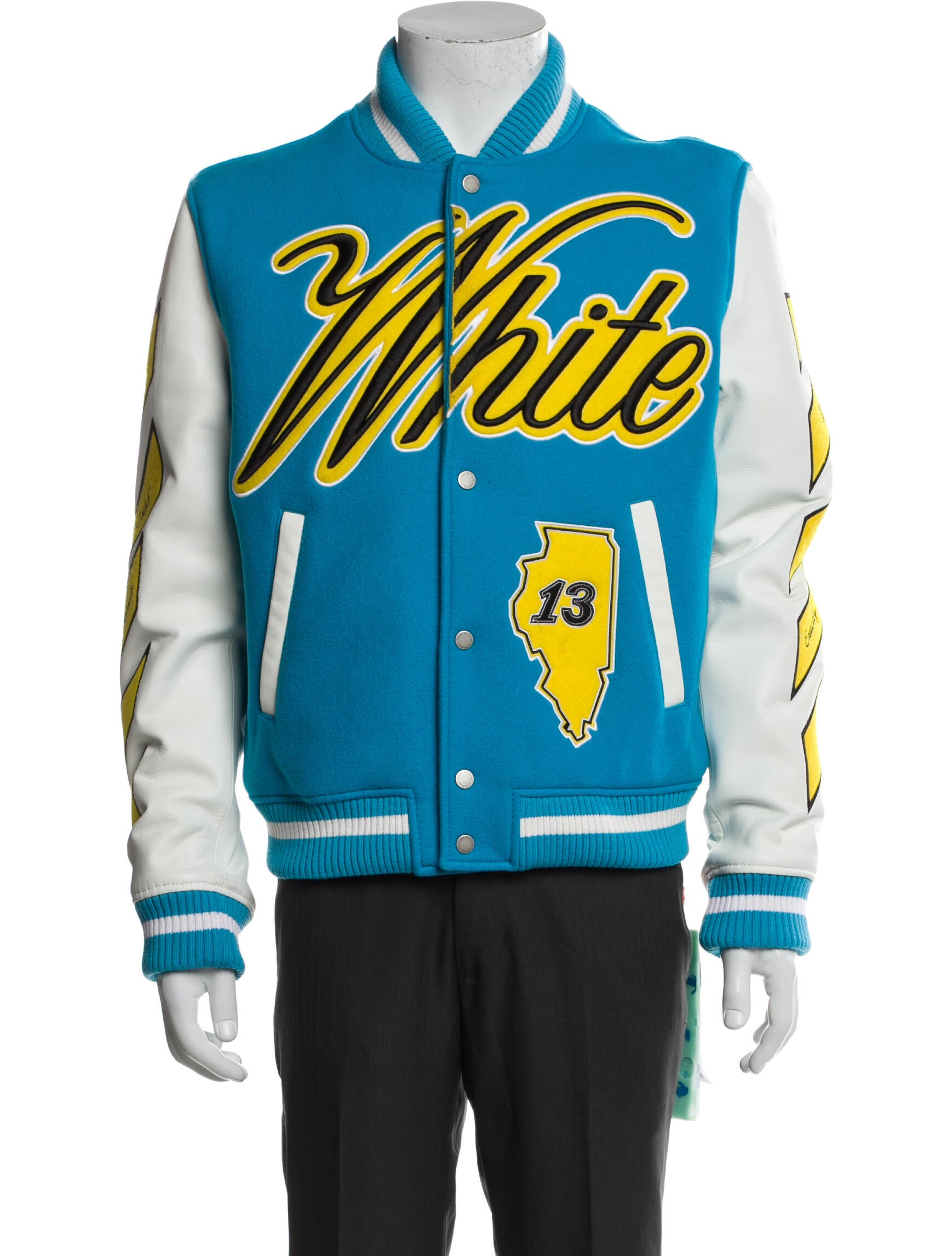 Off-White 2023 Leather Varsity Jacket