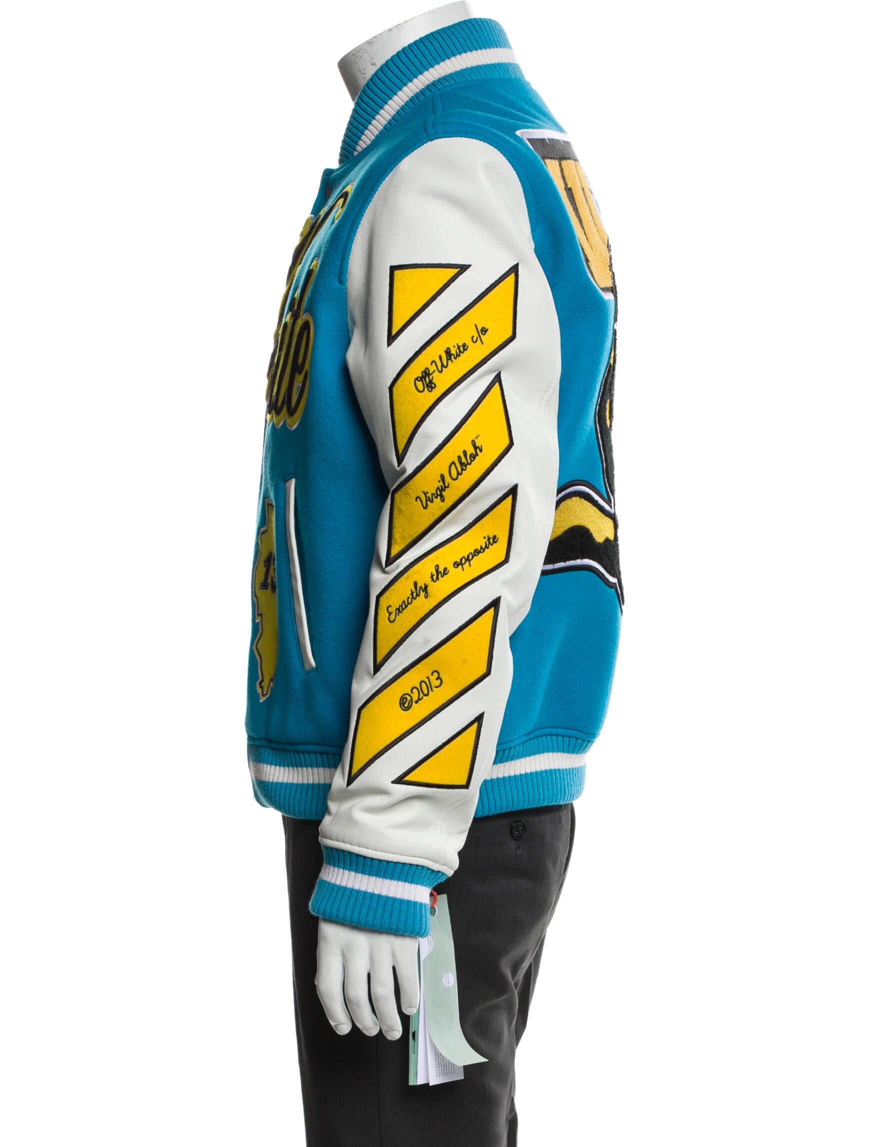 Off-White 2023 Leather Varsity Jacket