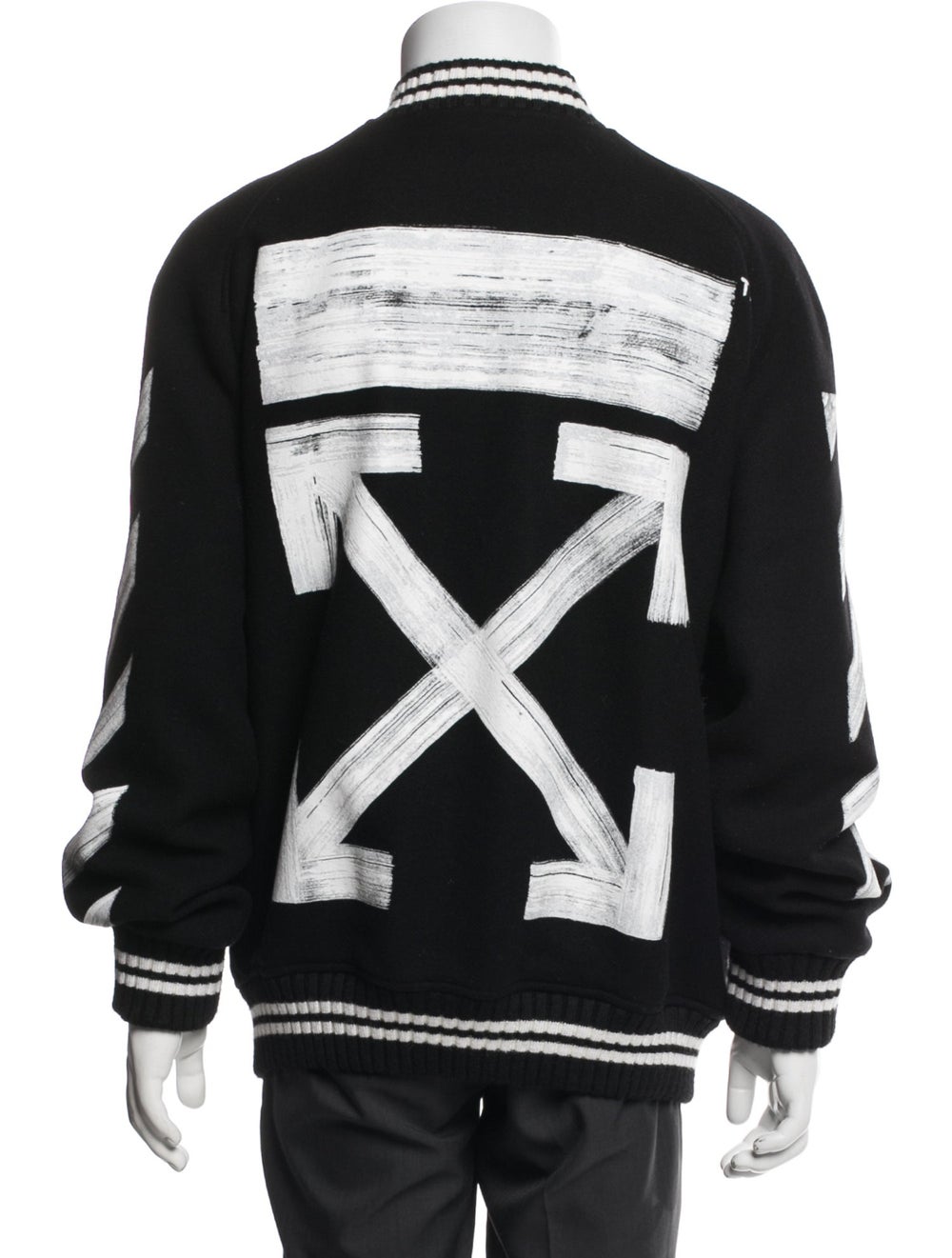 Off-White 2017 Brushed Diagonal Varsity Jacket Va… - image 3