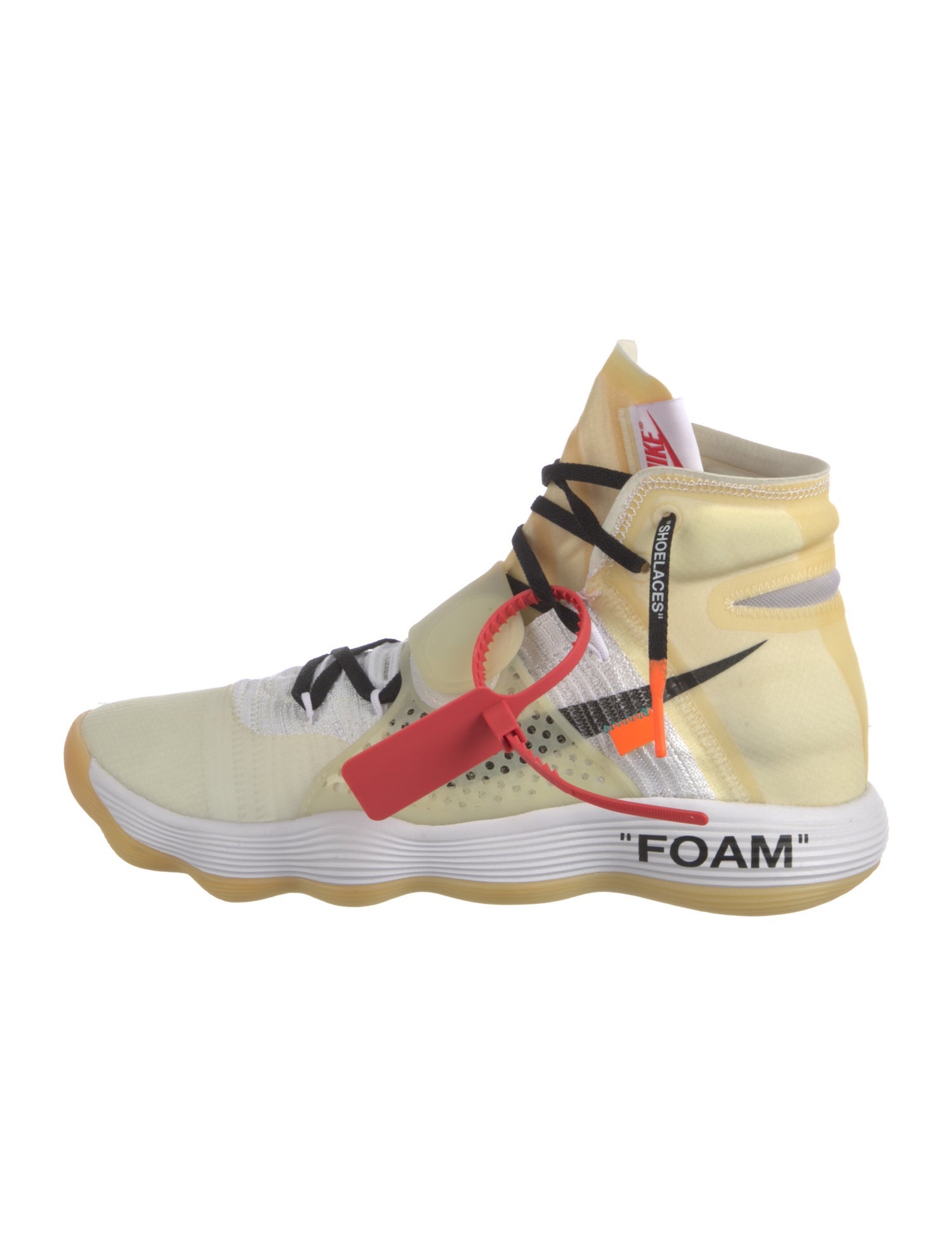 Off-White x Nike React Hyperdunk 2017 Flyknit Athletic Sneakers