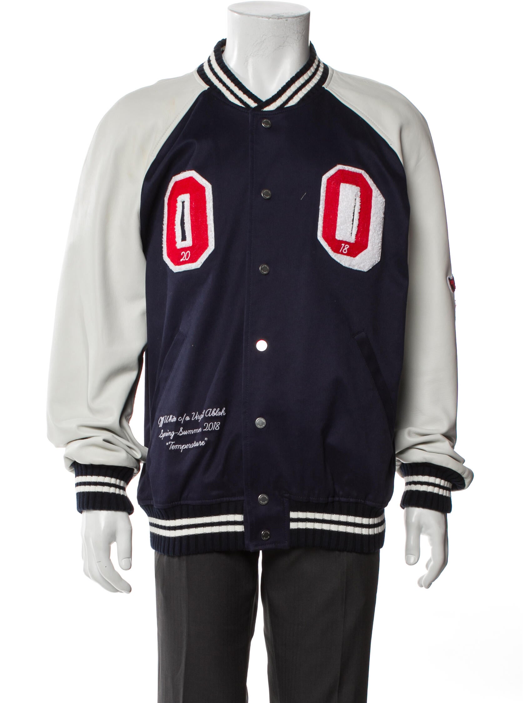 Off-White 2018 Patterned Varsity Jacket