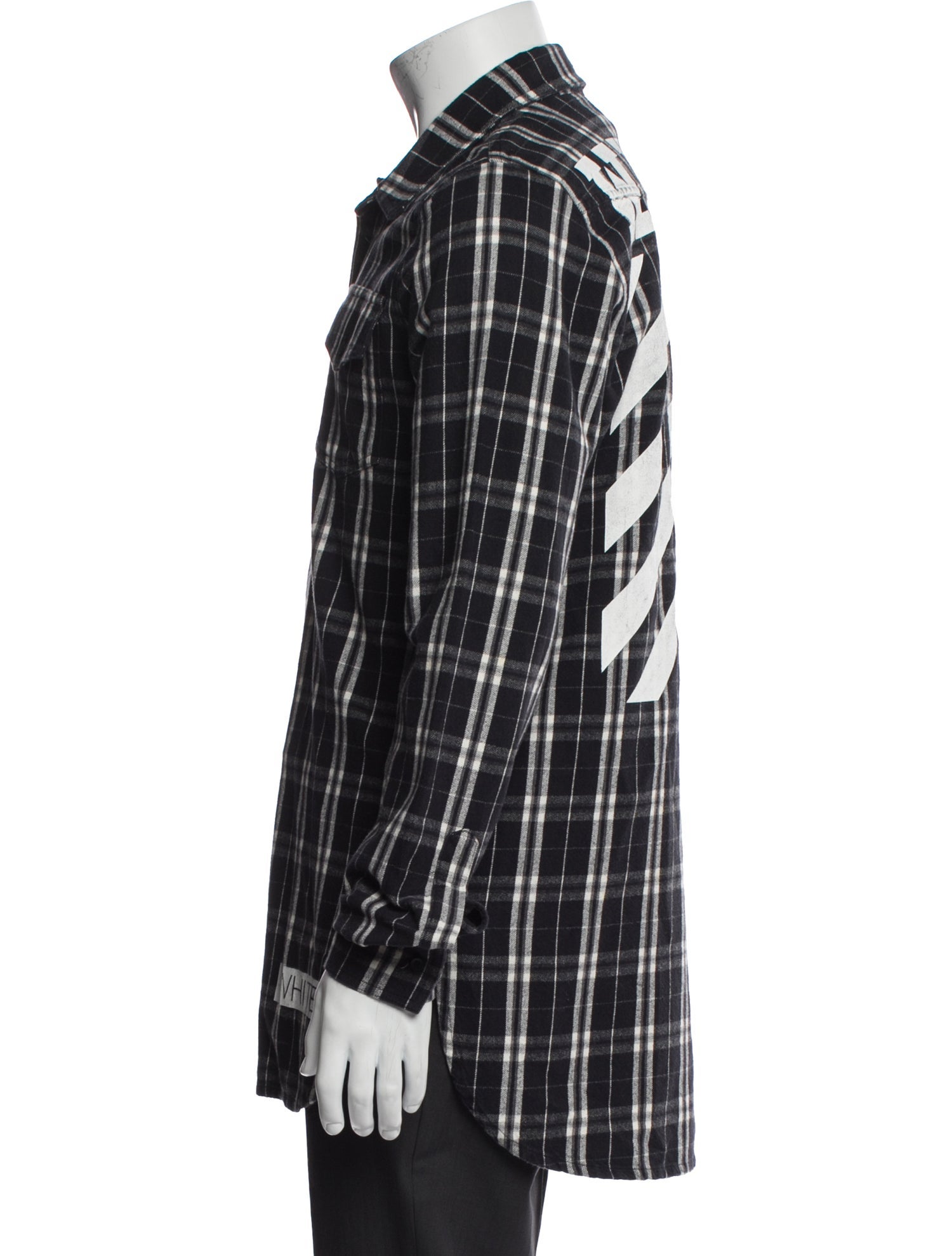 Off-White Diagonals Plaid Print Shirt