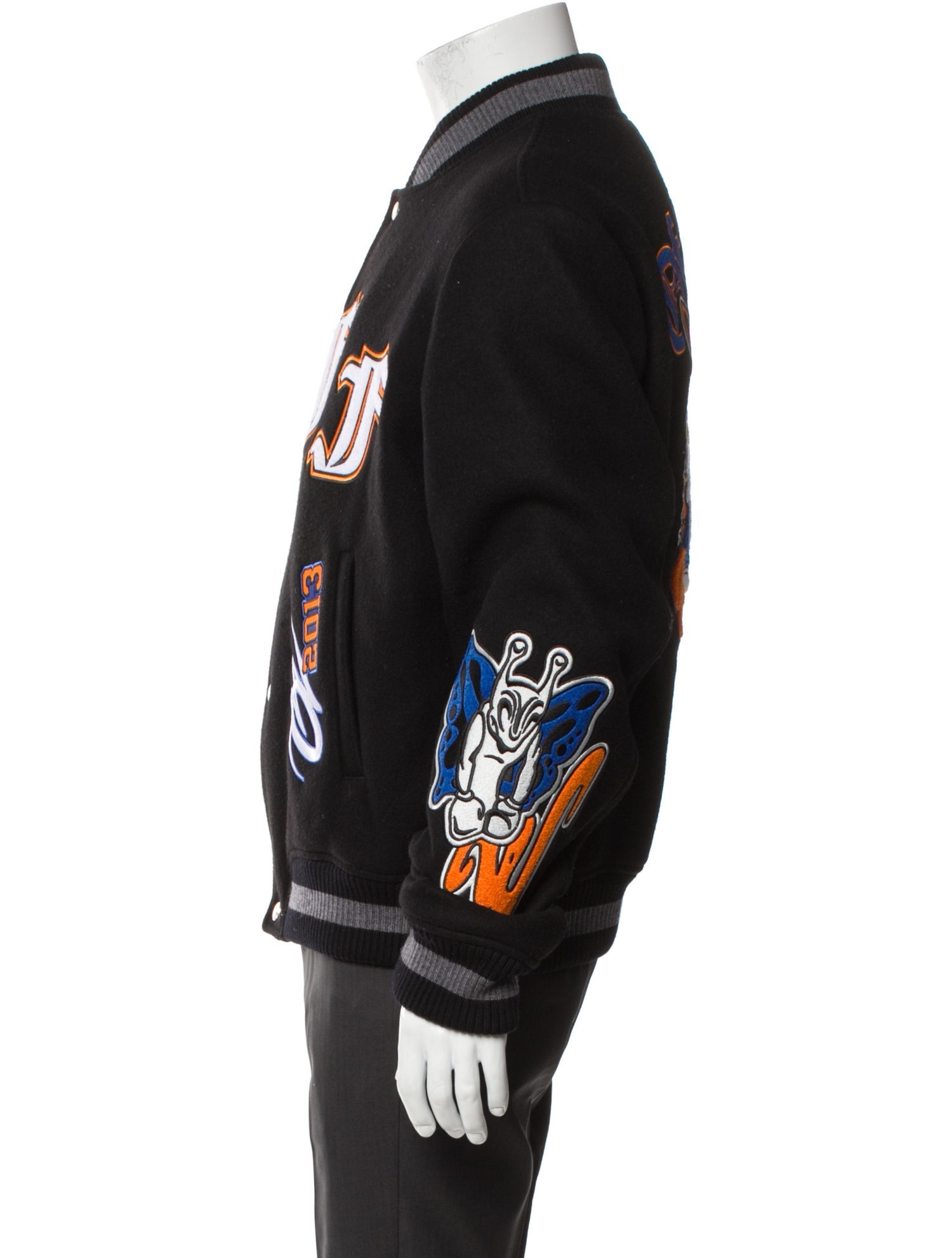 Off-White 2024 Signature Logo Varsity Jacket