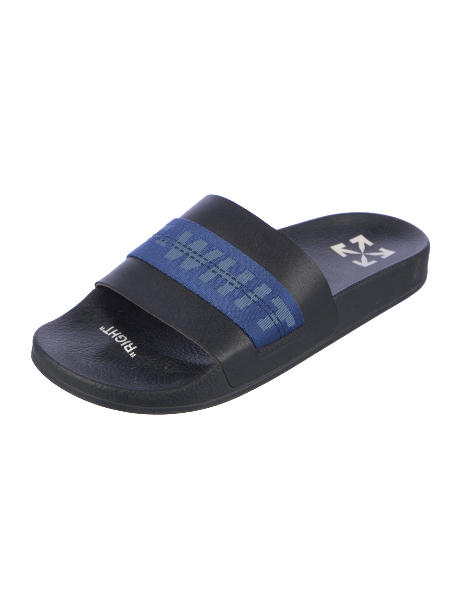 Off-White Rubber Patterned Slides