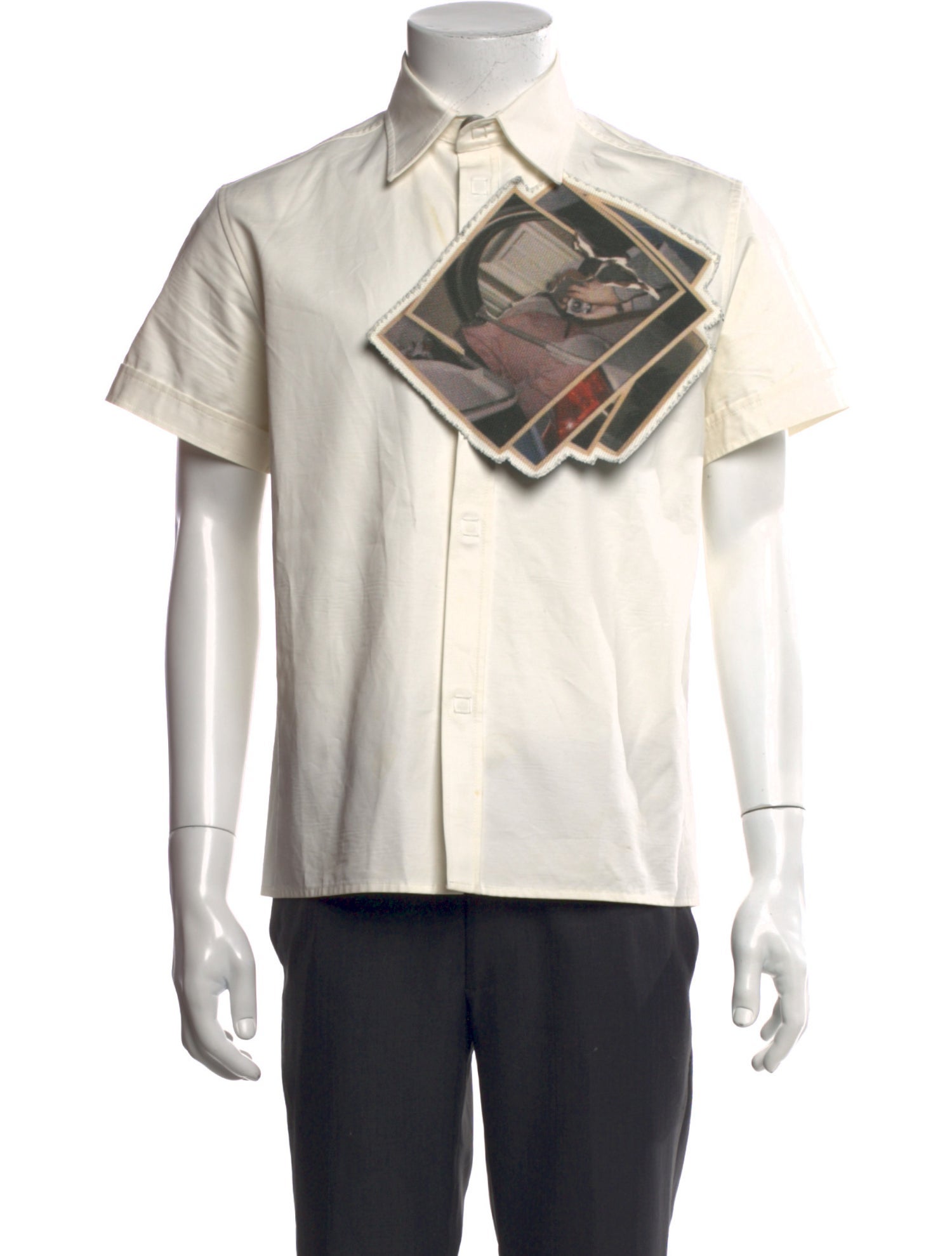 Off-White Graphic Print Short Sleeve Shirt