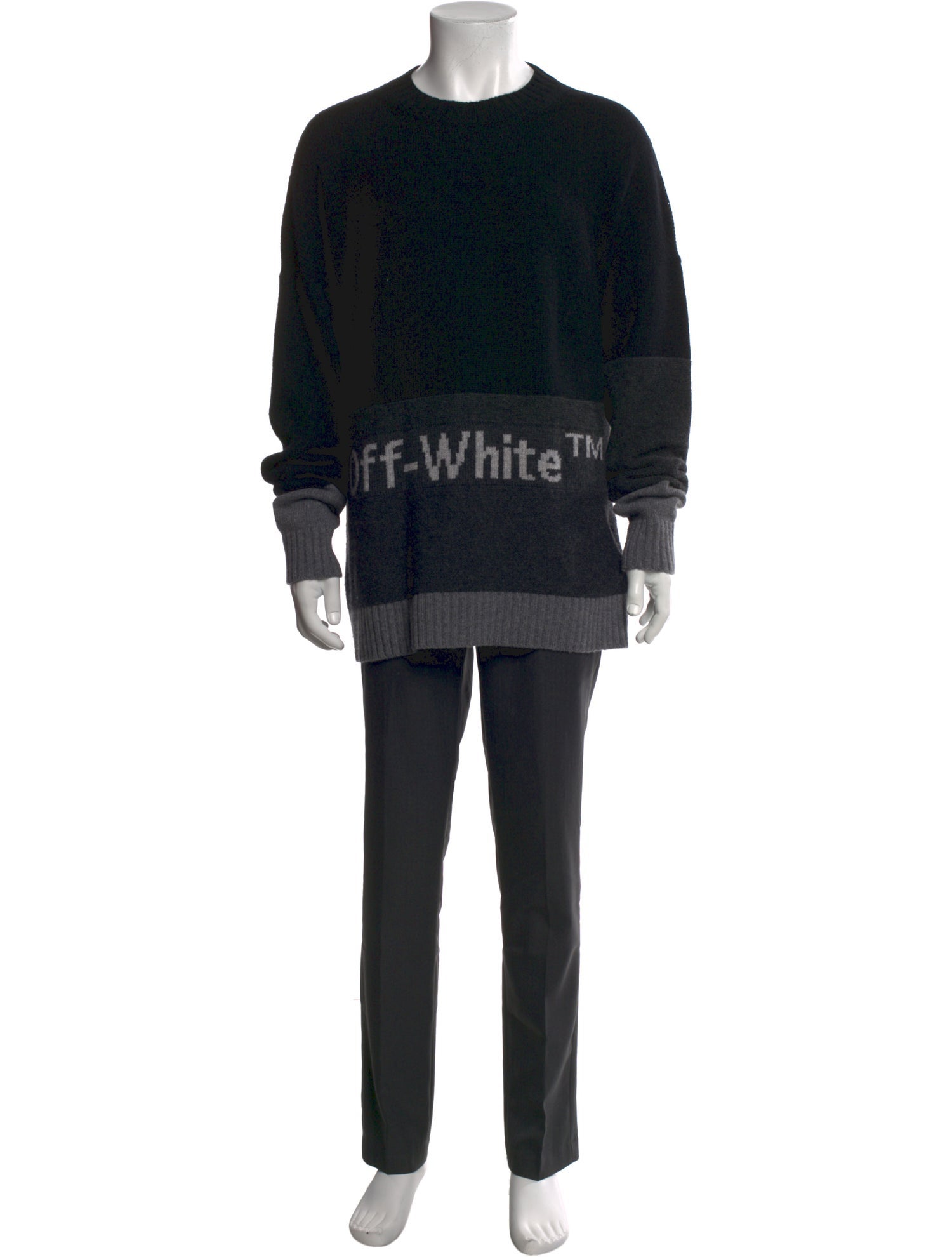 Off-White Signature Logo Virgin Wool Pullover