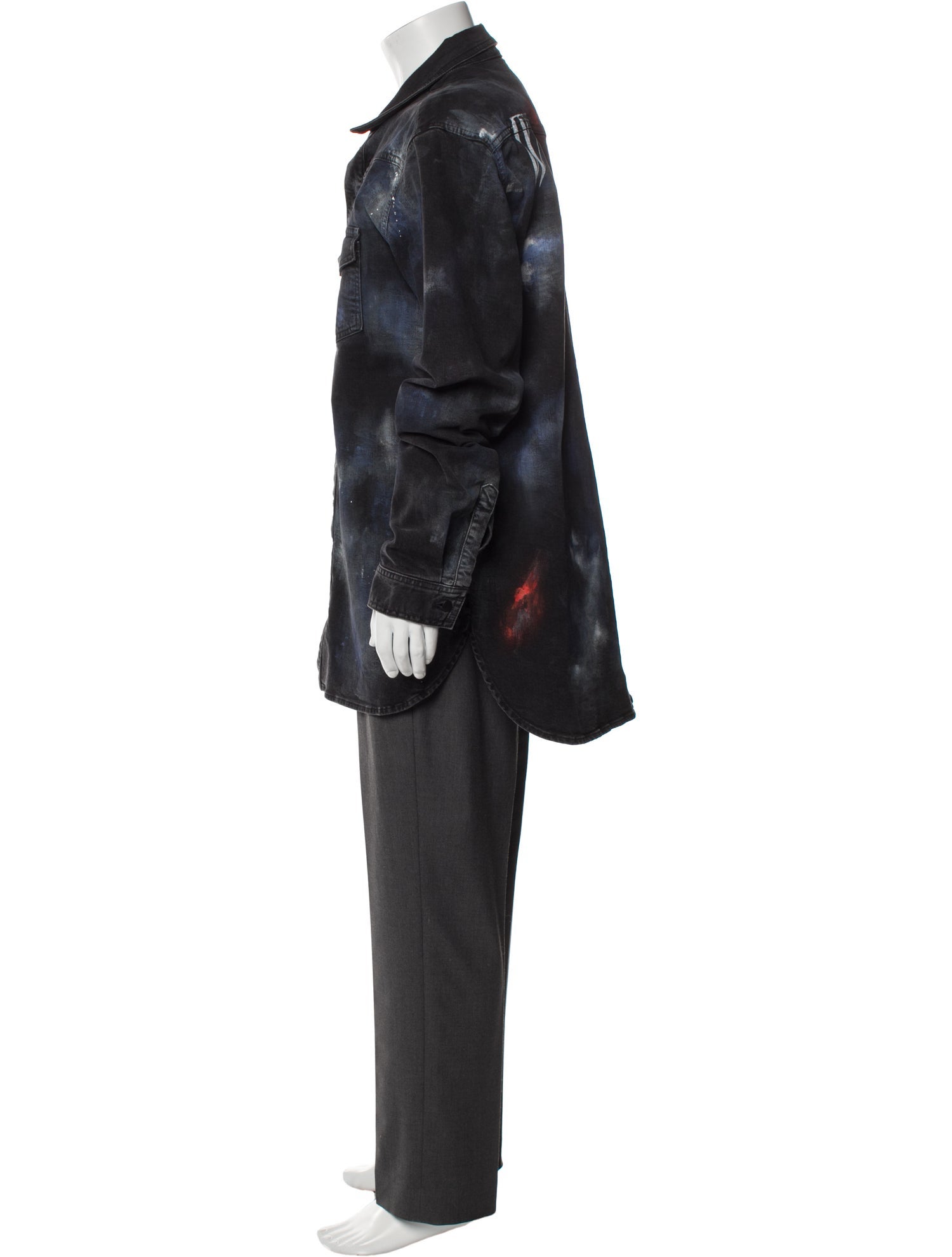 Off-White Paint Splatter Tie-Dye Print Shirt