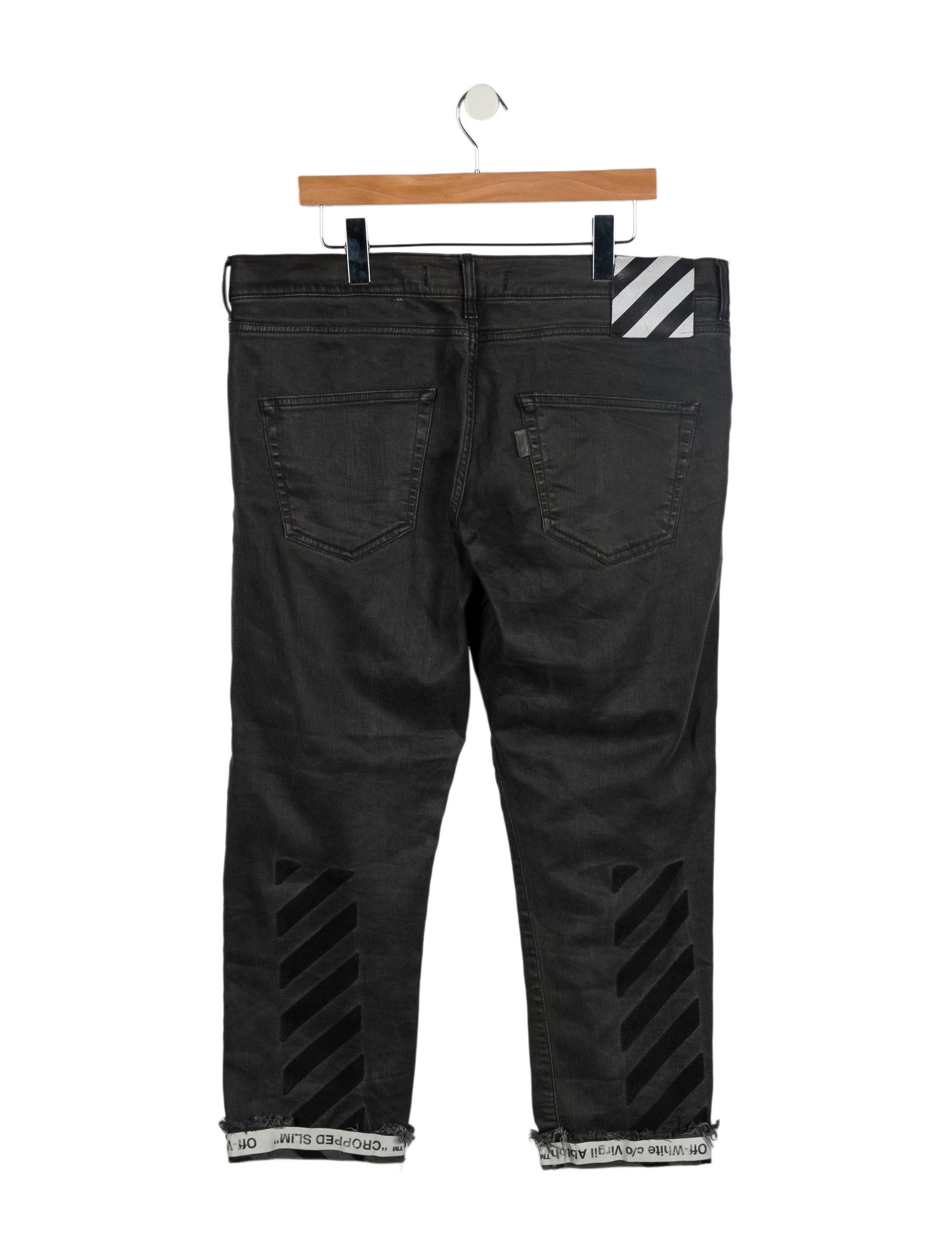 Off-White Diagonals Straight-Leg Jeans