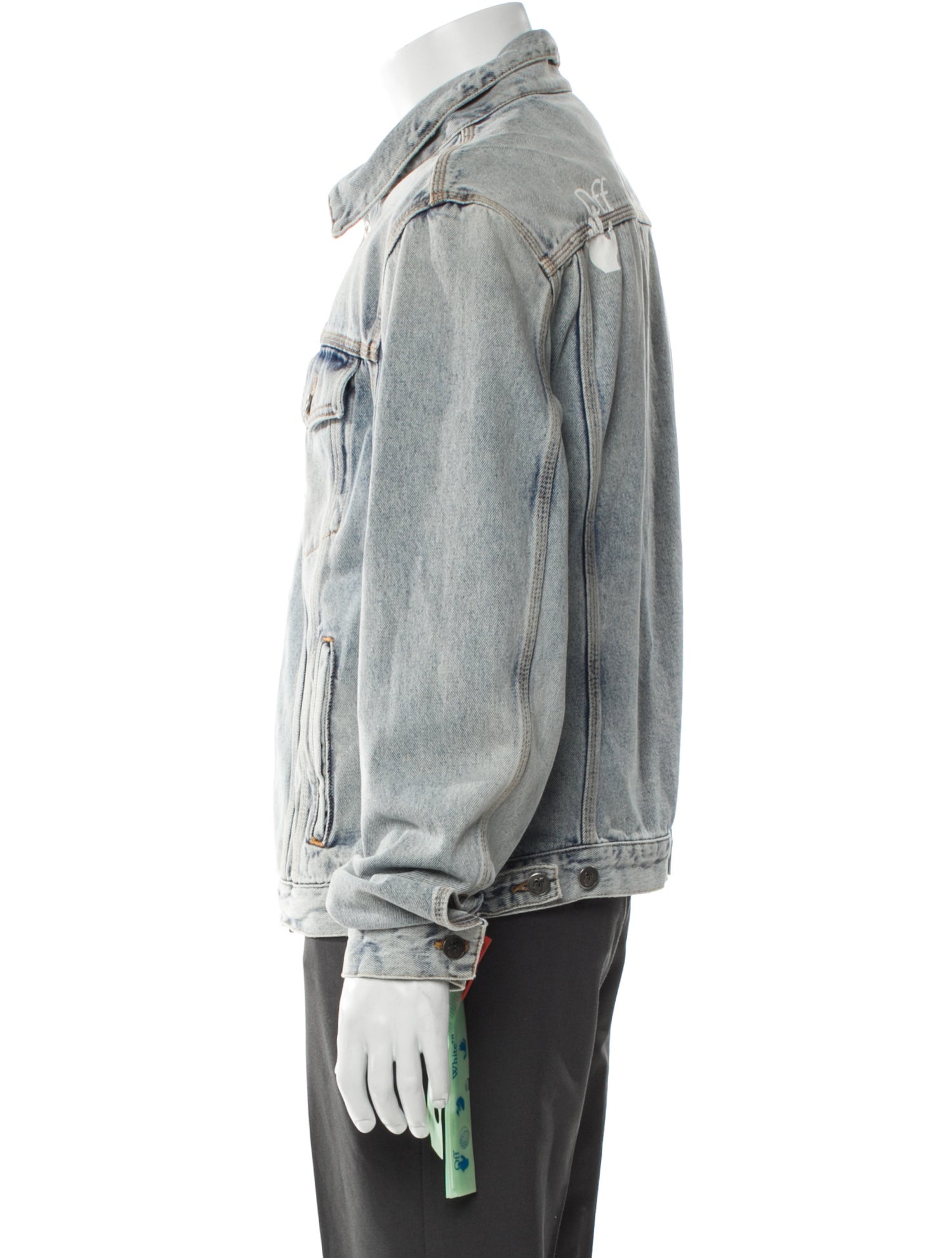 Off-White 2020 Signature Logo Denim Jacket