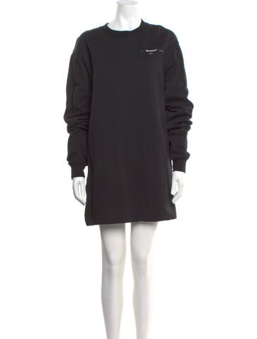 Pre-owned Off-white 2019 Mini Dress In Black