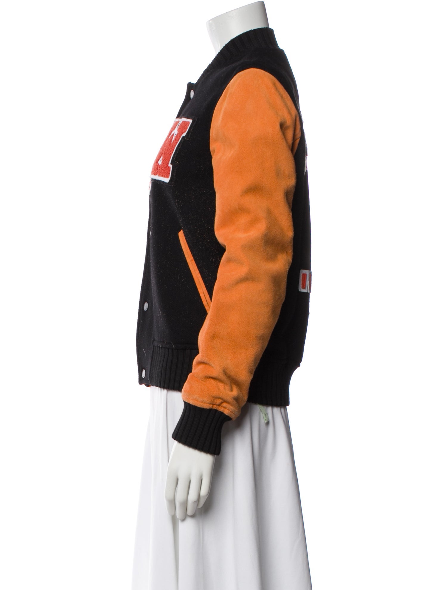 Off-White 2018 Leather Varsity Jacket