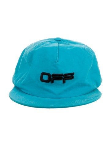 Pre-owned Off-white Embroidered Cap In Blue