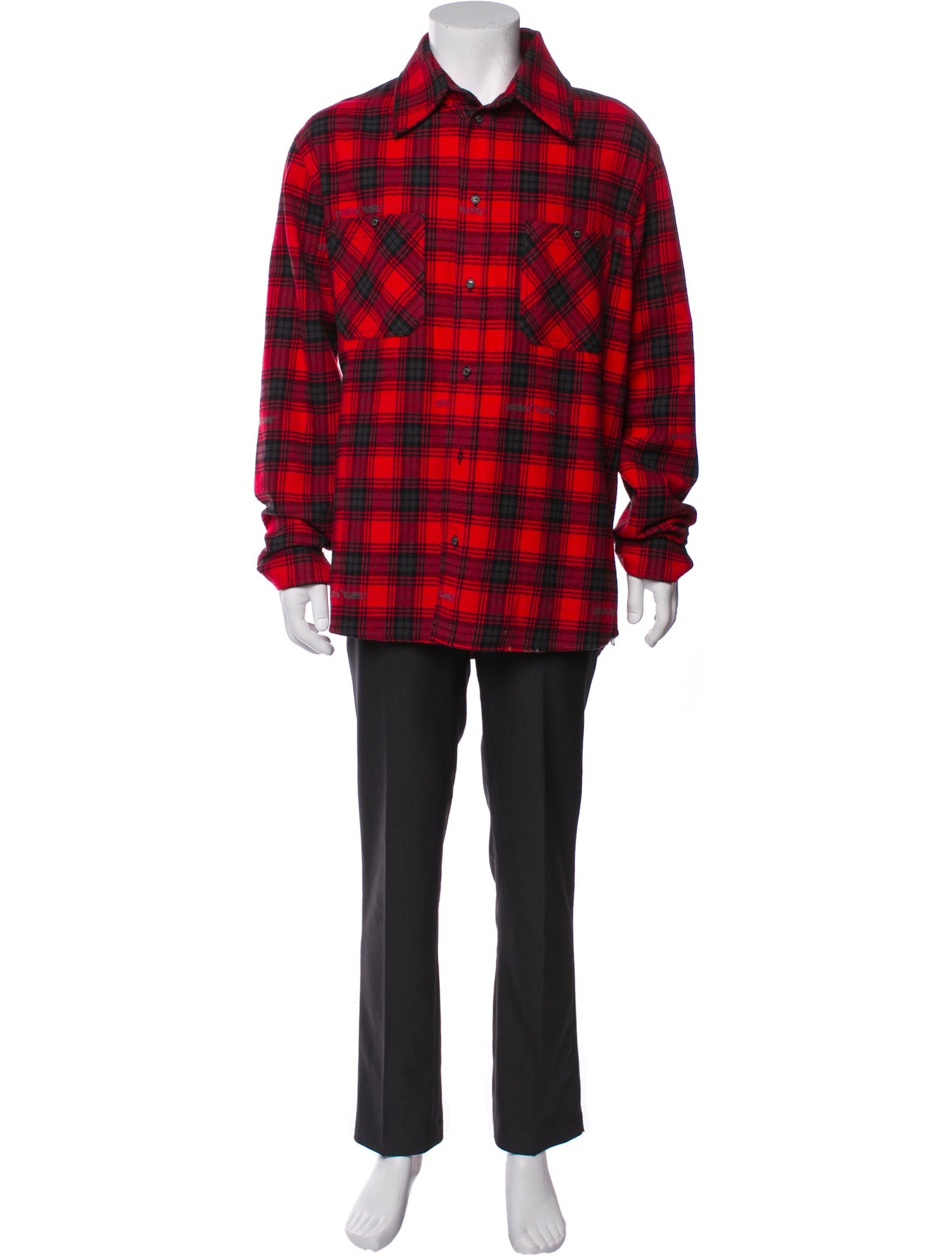 Off-White 2020 Plaid Print Overcoat