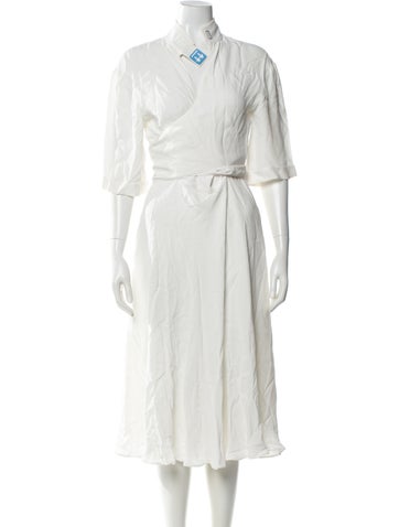 Pre-owned Off-white 2020 Midi Length Dress In White