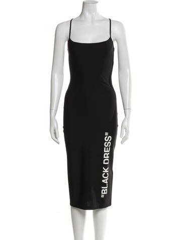 Pre-owned Off-white 2019 Midi Length Dress In Gray