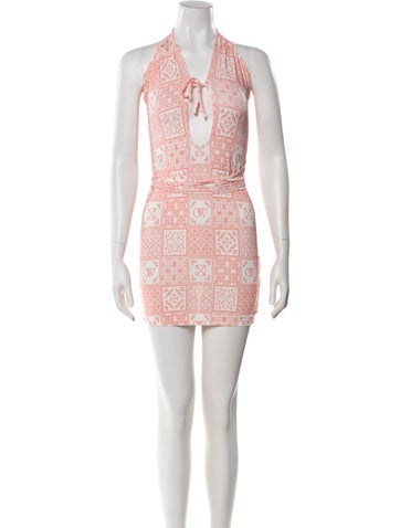 Pre-owned Off-white 2023 Mini Dress W/ Tags In Pink