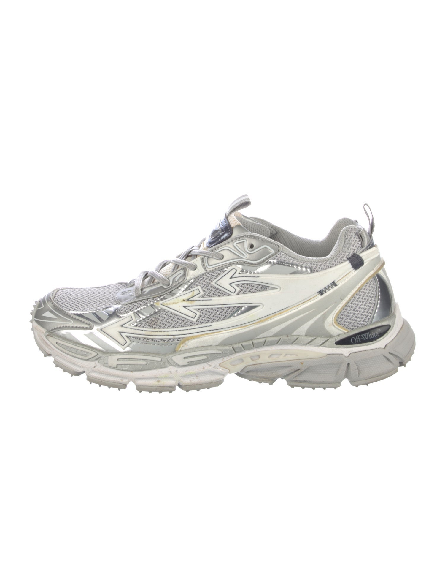 Off-White Mesh Mesh Accents Chunky Sneakers