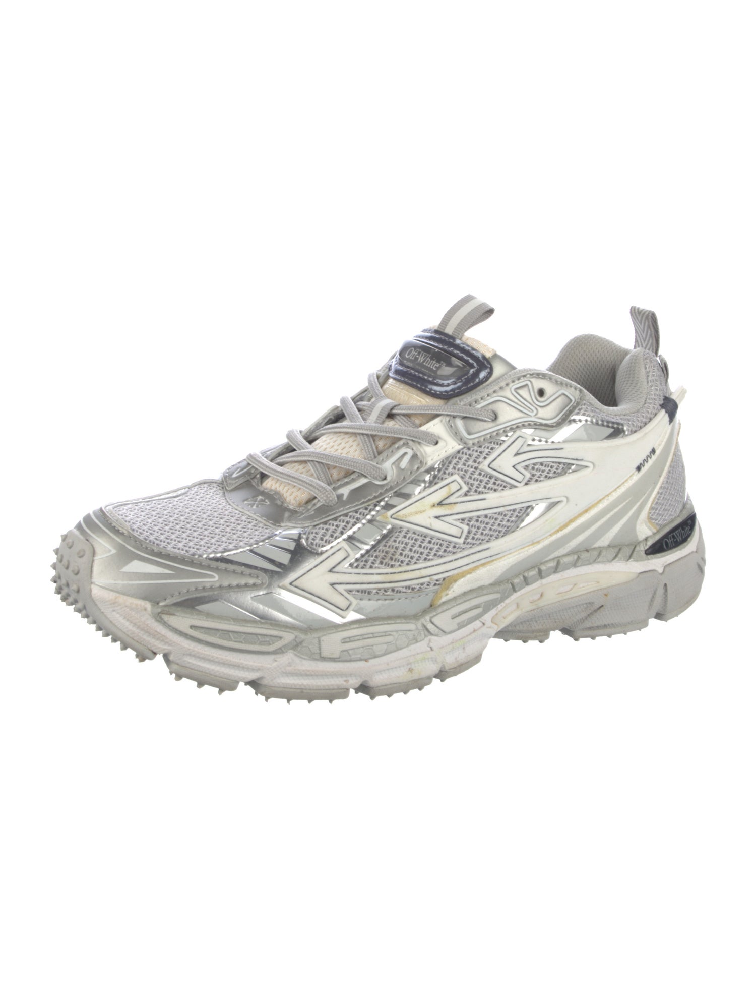 Off-White Mesh Mesh Accents Chunky Sneakers