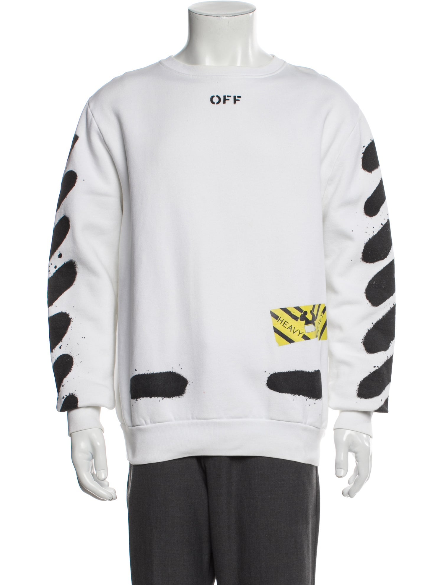 Off-White Spray Diagonals Graphic Print Sweatshirt
