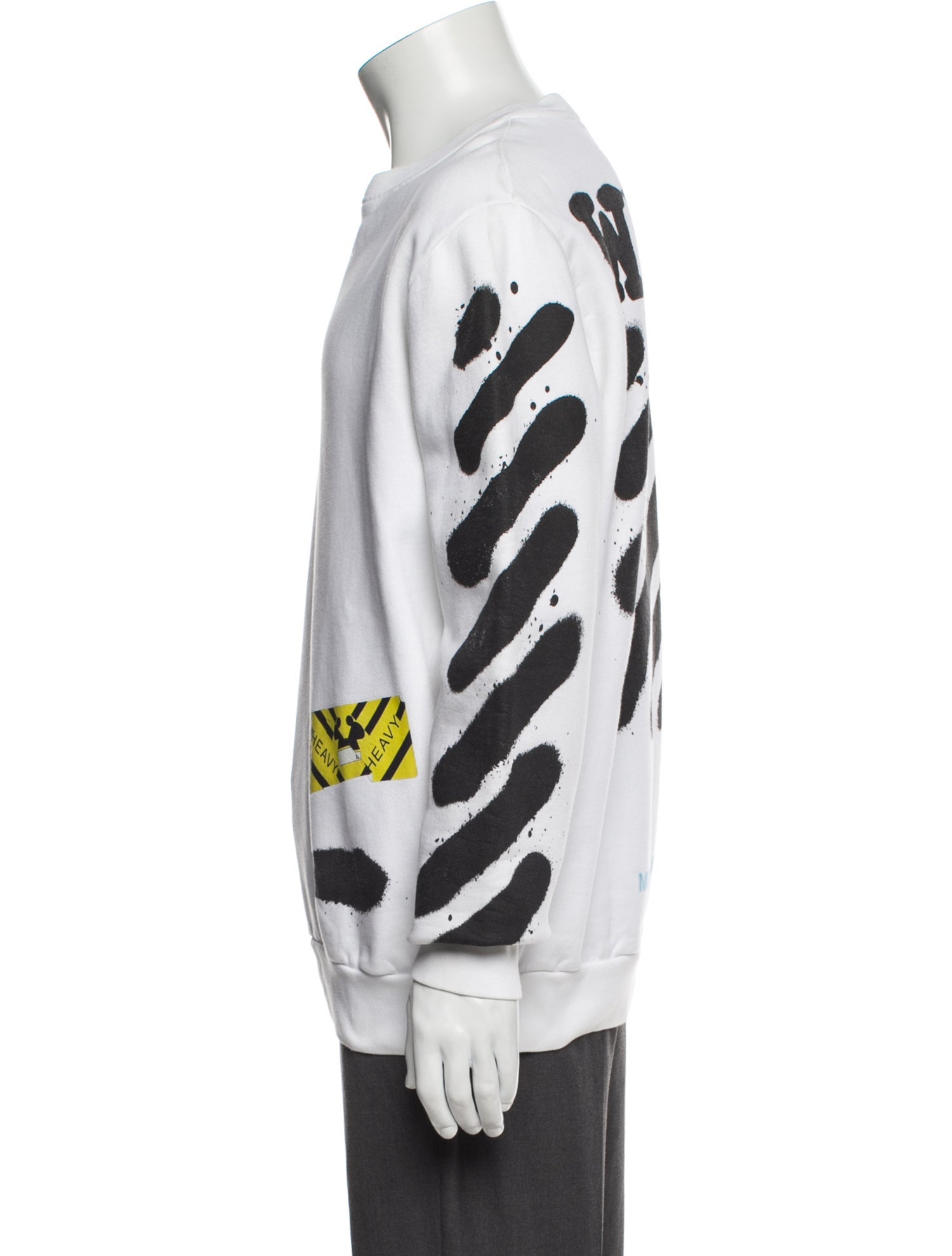 Off-White Spray Diagonals Graphic Print Sweatshirt