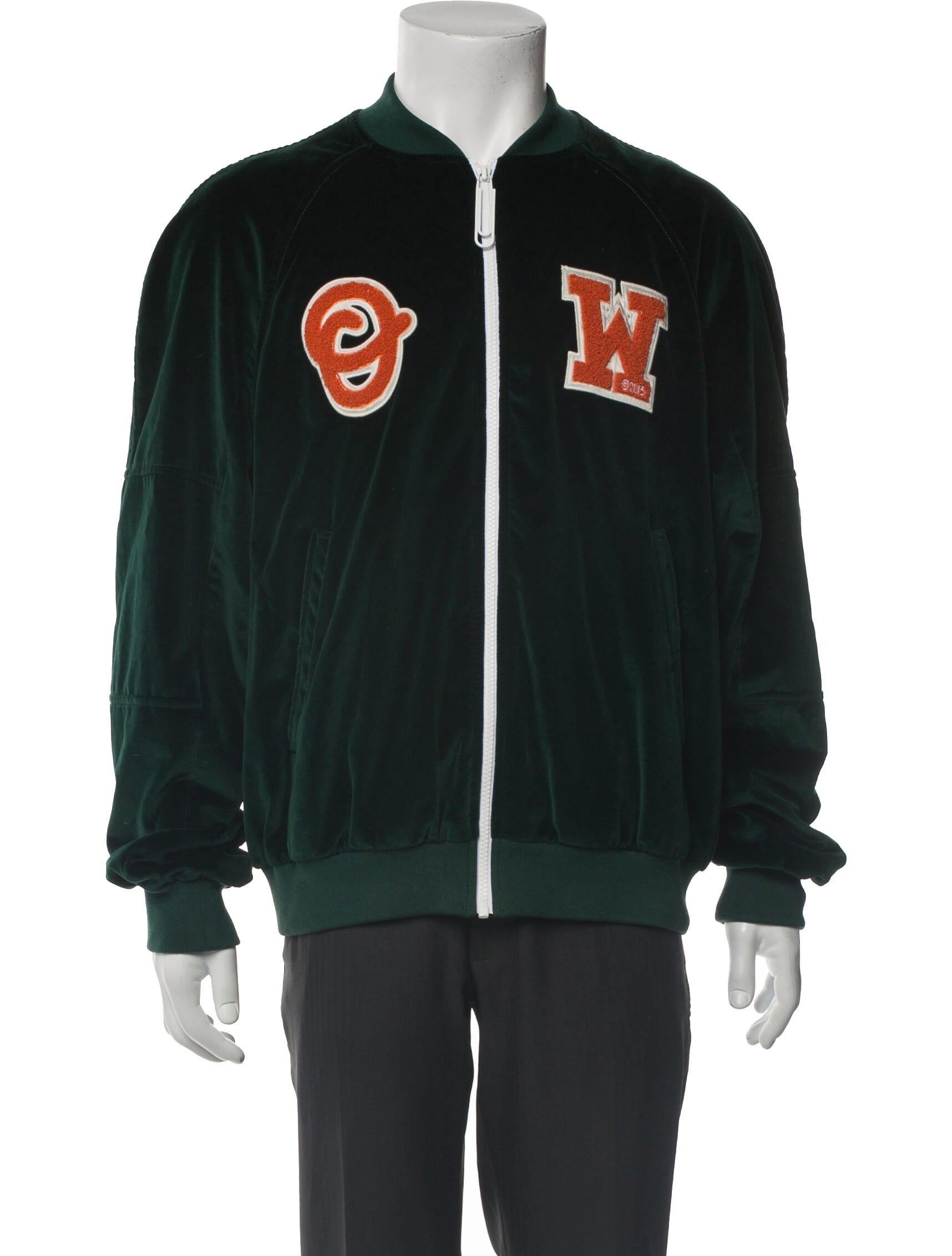 Off-White 2020 Graphic Print Varsity Jacket