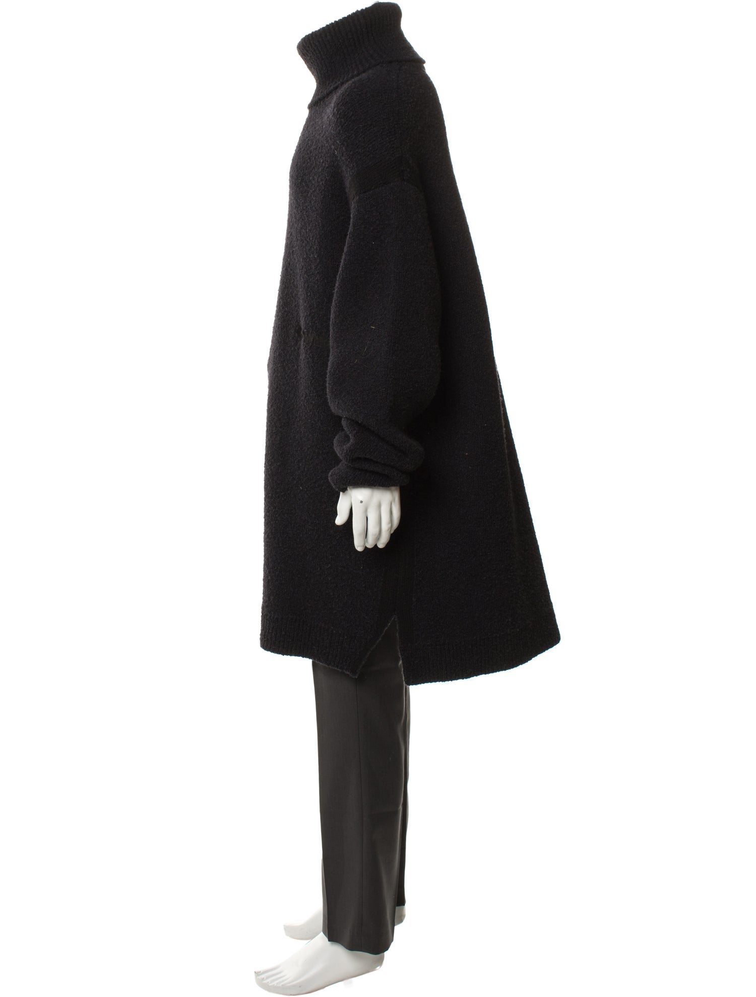 Off-White Wool Mock Neck Sweatshirt