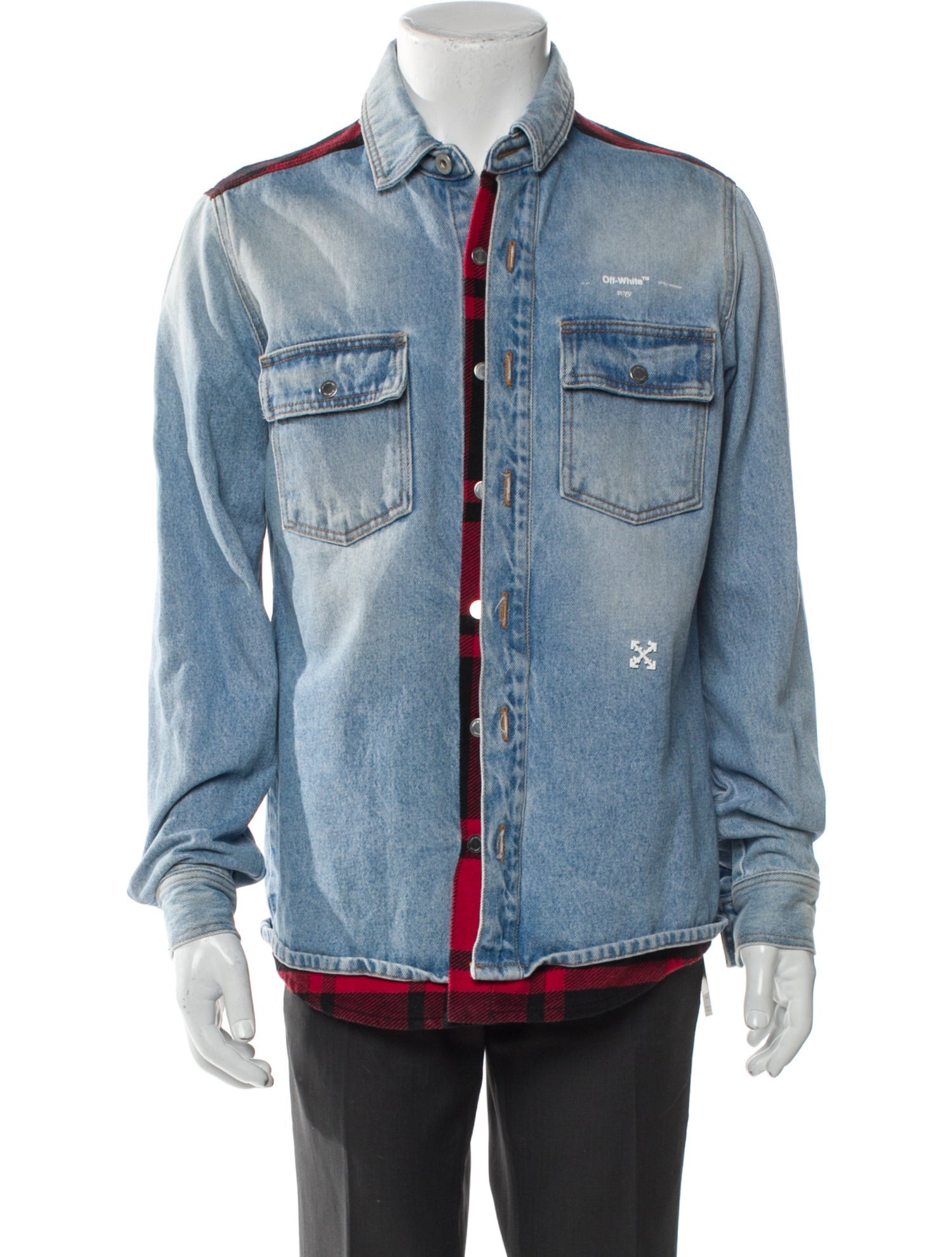 Off-White 2019 Signature Logo Denim Jacket