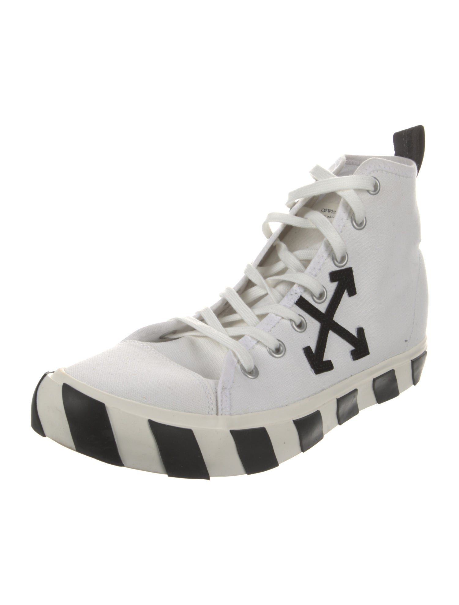 Off-White Canvas Printed Sneakers