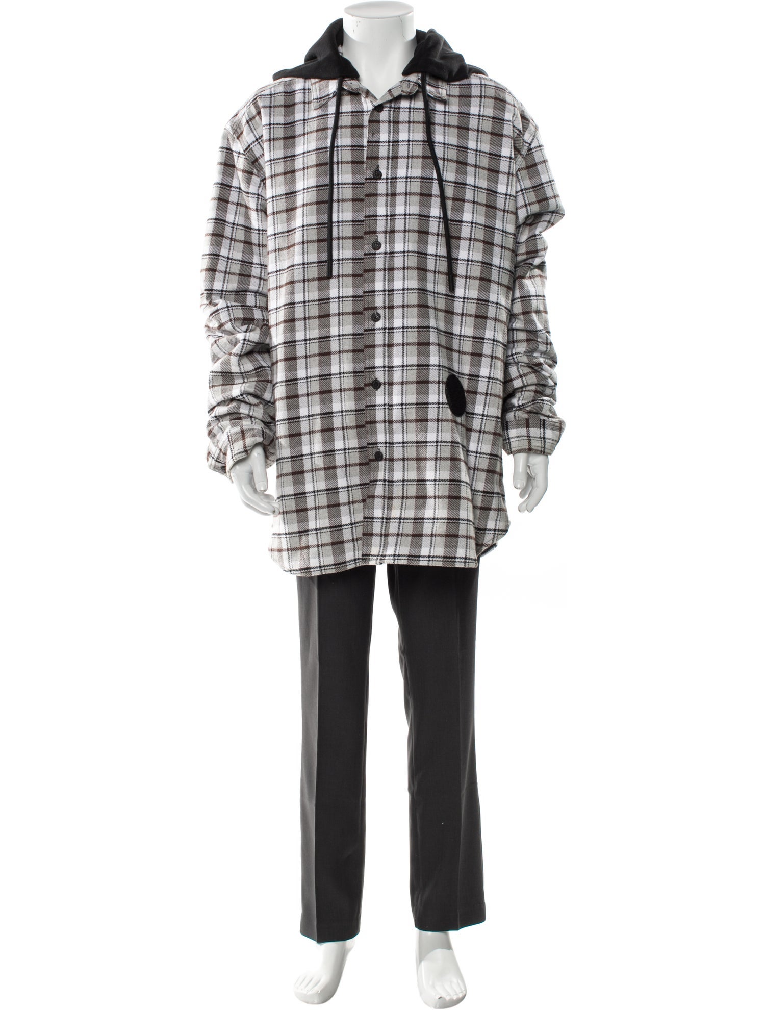 Off-White 2018 Plaid Print Parka