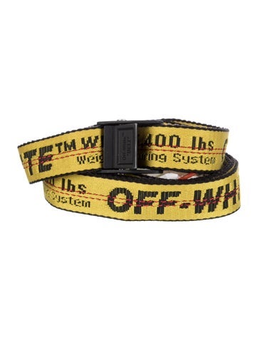 Pre-owned Off-white Mini Industrial Skinny Waist Belt In Yellow