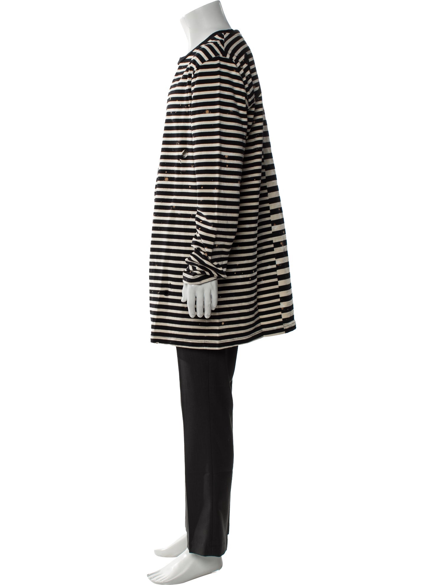 Off-White Striped Crew Neck T-Shirt